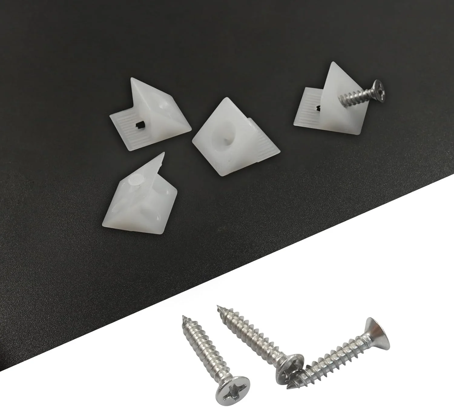 کیت تعمیر کشو Hitefu شامل 120 قطعه، بست های زاویه دار، براکت های پلاستیکی و گوه با پیچ برای تعمیر کشوهای افتاده کمد و مبلمان