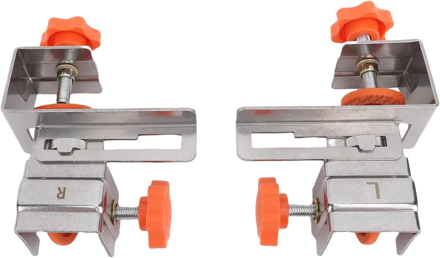 گیره ثابت کننده پنل کشو DEWIN، 2 جفت گیره بزرگ ثابت کننده پنل کشو، جنس استیل ضد زنگ، ابزار نصب کشو با گیره پایدار گیره ثابت کننده پنل کشو DEWIN، 2 جفت گیره بزرگ ثابت کننده پنل کشو، جنس استیل ضد زنگ، ابزار نصب کشو با گیره پایدار