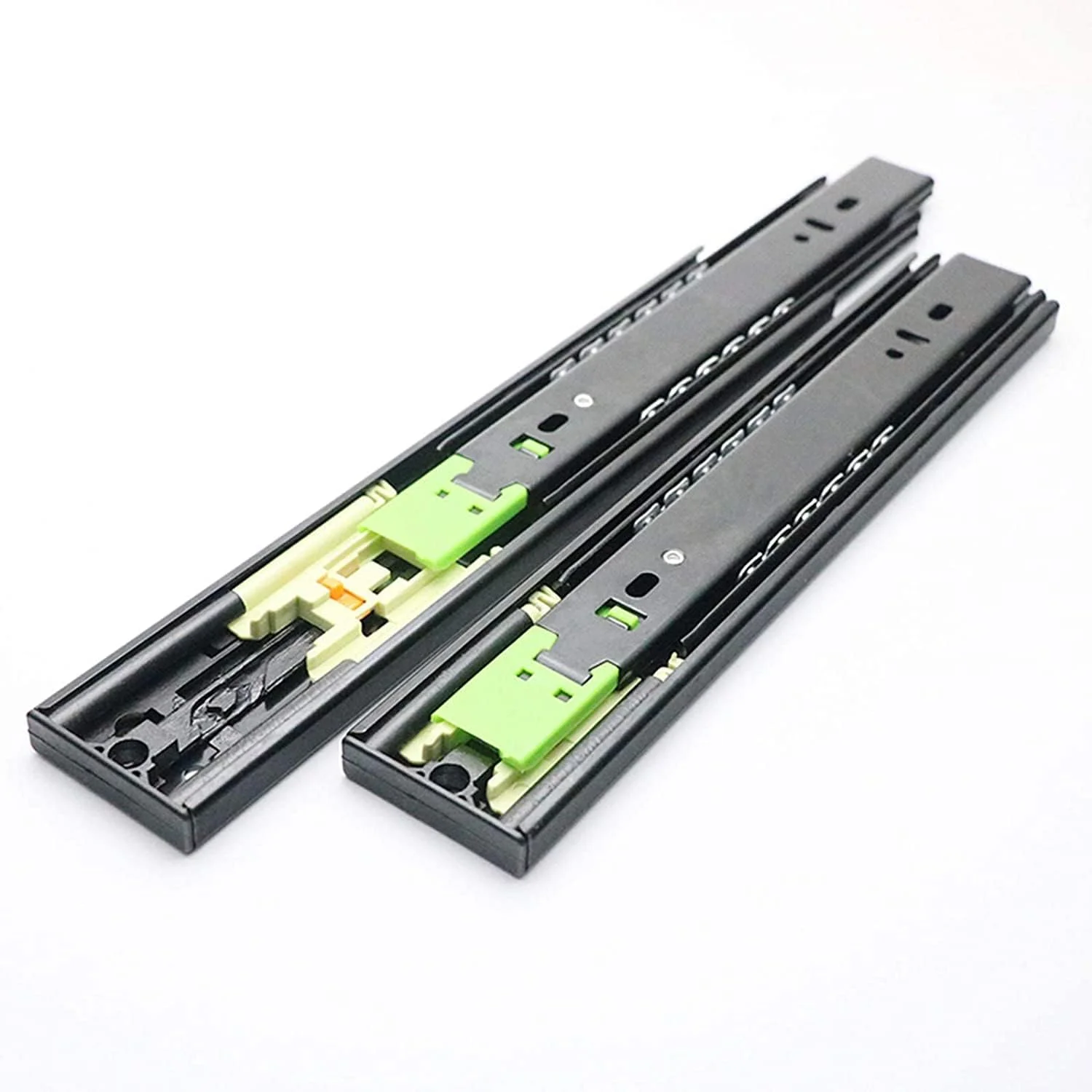 ریل کشو، راهنماهای برگشتی، دستگیره های آزاد، اسلایدهای خود الاستیک، ریل لمسی الاستیک نصب شده در کنار، مسیر توپ فولادی، ظرفیت بار 45 کیلوگرم (اندازه: 350mm/14in) ریل کشو، راهنماهای برگشتی، دستگیره های آزاد، اسلایدهای خود الاستیک، ریل لمسی الاستیک نصب شده در کنار، مسیر توپ فولادی، ظرفیت بار 45 کیلوگرم (اندازه: 350mm/14in)