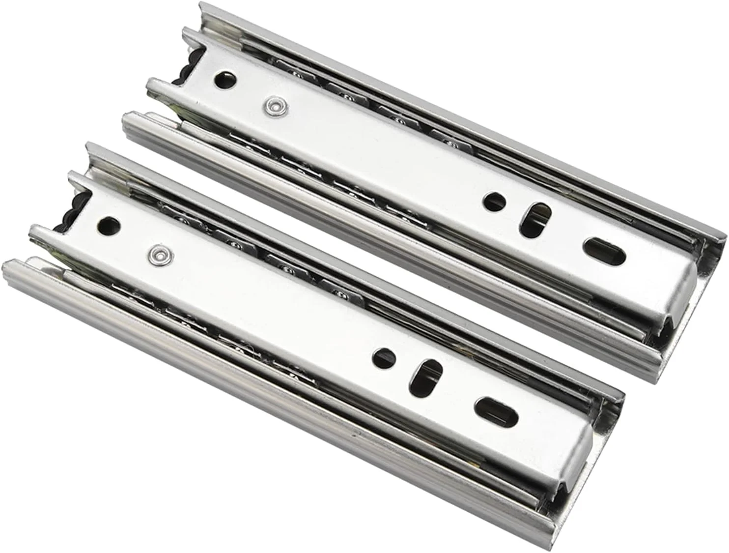 ریل کشویی کوتاه 6 اینچی، 2 عددی، 5 اینچی، راهنمای کشو، ریل کشویی فولادی 13×4×3، 2 عددی، 5 اینچی، راهنمای کشویی کوتاه، سخت افزار کابینت با قابلیت باز شدن کامل