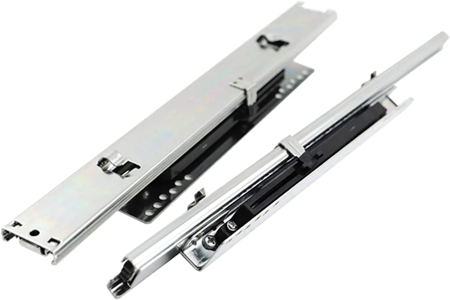 ریل کشویی، ریل کشویی کابینت آشپزخانه، ریل نگهدارنده صفحه کلید بی صدا، با ریل کاملاً بازشو و بافر میرایی، قابل تنظیم، ظرفیت بار 45 کیلوگرم (سایز: 400 میلی متر) ریل کشویی، ریل کشویی کابینت آشپزخانه، ریل نگهدارنده صفحه کلید بی صدا، با ریل کاملاً بازشو و بافر میرایی، قابل تنظیم، ظرفیت بار 45 کیلوگرم (سایز: 400 میلی متر)