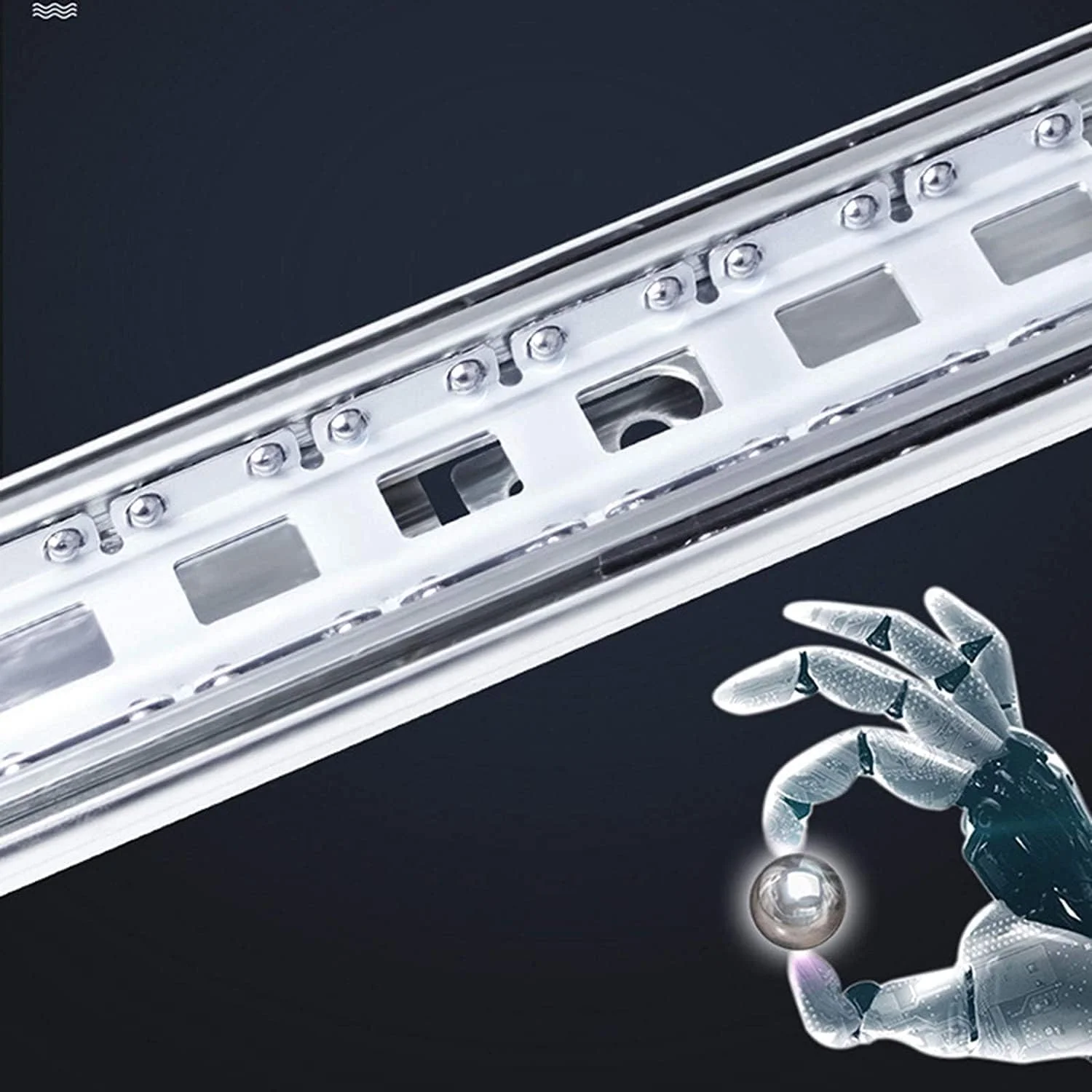 ریل کشو، ریل های سنگین صنعتی، بلبرینگ های خود قفل شونده سه قسمتی، ریل کشو با قابلیت باز شدن کامل، تحمل بار 70 کیلوگرم (سایز: 450 میلی متر / 18 اینچ) ریل کشو، ریل های سنگین صنعتی، بلبرینگ های خود قفل شونده سه قسمتی، ریل کشو با قابلیت باز شدن کامل، تحمل بار 70 کیلوگرم (سایز: 450 میلی متر / 18 اینچ)