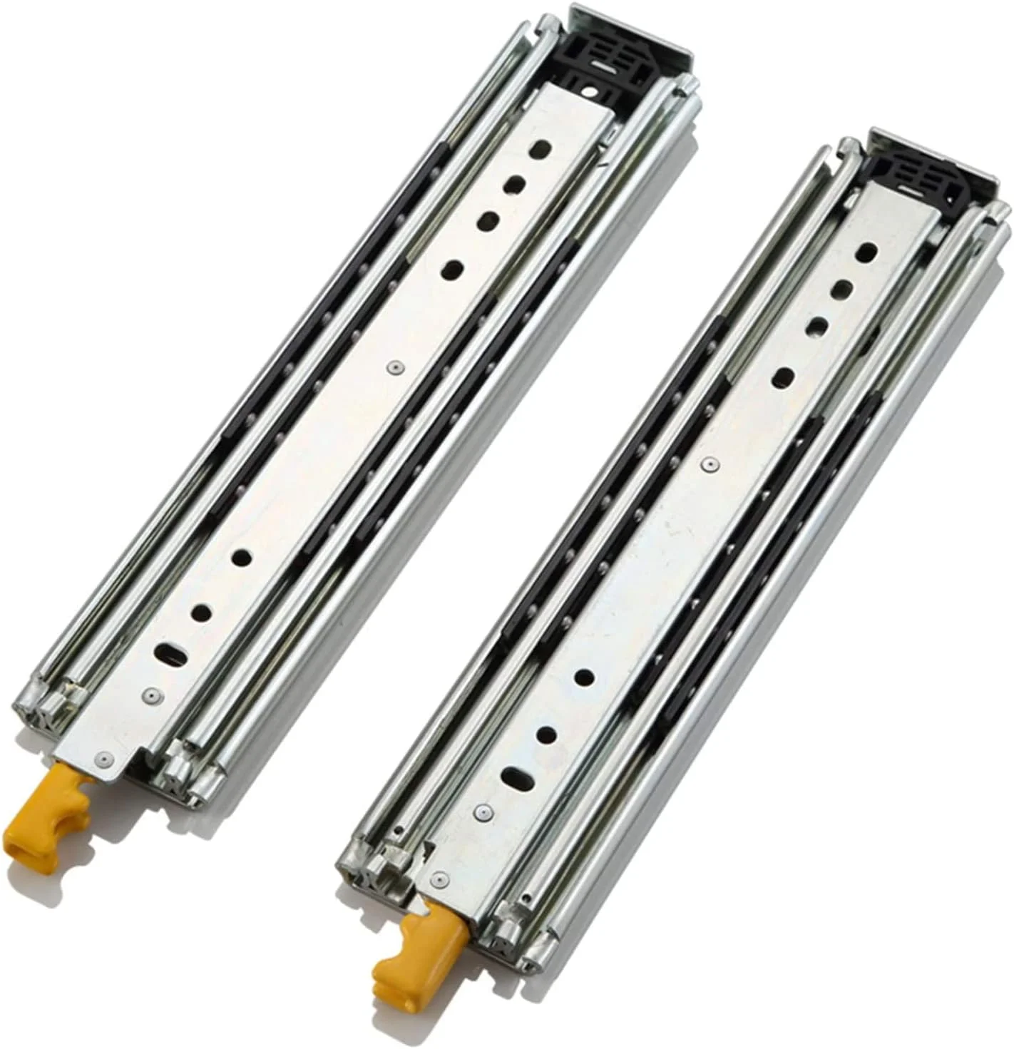 ریل کشویی سنگین، ریل کشو با بلبرینگ قفلدار، ریل کشویی خود قفل شونده با قابلیت باز شدن کامل، تحمل بار 220 کیلوگرم، 1 جفت 2 عدد (سایز: 600mm/24in) ریل کشویی سنگین، ریل کشو با بلبرینگ قفلدار، ریل کشویی خود قفل شونده با قابلیت باز شدن کامل، تحمل بار 220 کیلوگرم، 1 جفت 2 عدد (سایز: 600mm/24in)