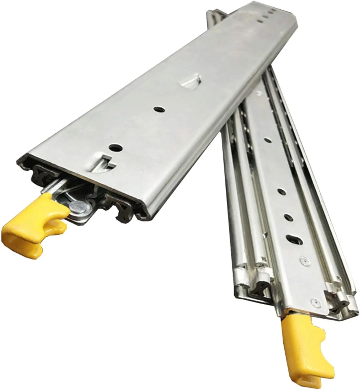 ریل کشو، ریل های سنگین صنعتی، ریل کشو سنگین، ریل های سه قسمتی با قابلیت باز شدن کامل، تحمل بار 220 کیلوگرم، 1 جفت (سایز: 600mm/24in) ریل کشو، ریل های سنگین صنعتی، ریل کشو سنگین، ریل های سه قسمتی با قابلیت باز شدن کامل، تحمل بار 220 کیلوگرم، 1 جفت (سایز: 600mm/24in)