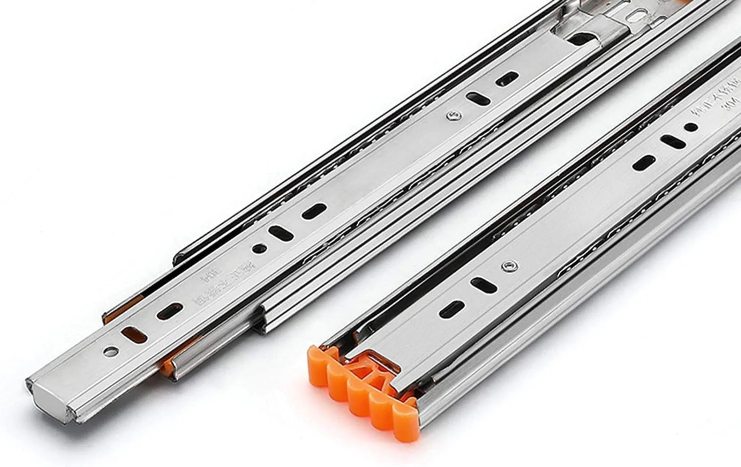 ریل کشو، ریل سه تکه استیل 304 با بلبرینگ و بازشوندگی کامل، ریل راهنمای برگشتی، ریل کشویی کابینت با نصب جانبی، یک جفت 2 عددی (سایز: 400/16 اینچ) ریل کشو، ریل سه تکه استیل 304 با بلبرینگ و بازشوندگی کامل، ریل راهنمای برگشتی، ریل کشویی کابینت با نصب جانبی، یک جفت 2 عددی (سایز: 400/16 اینچ)