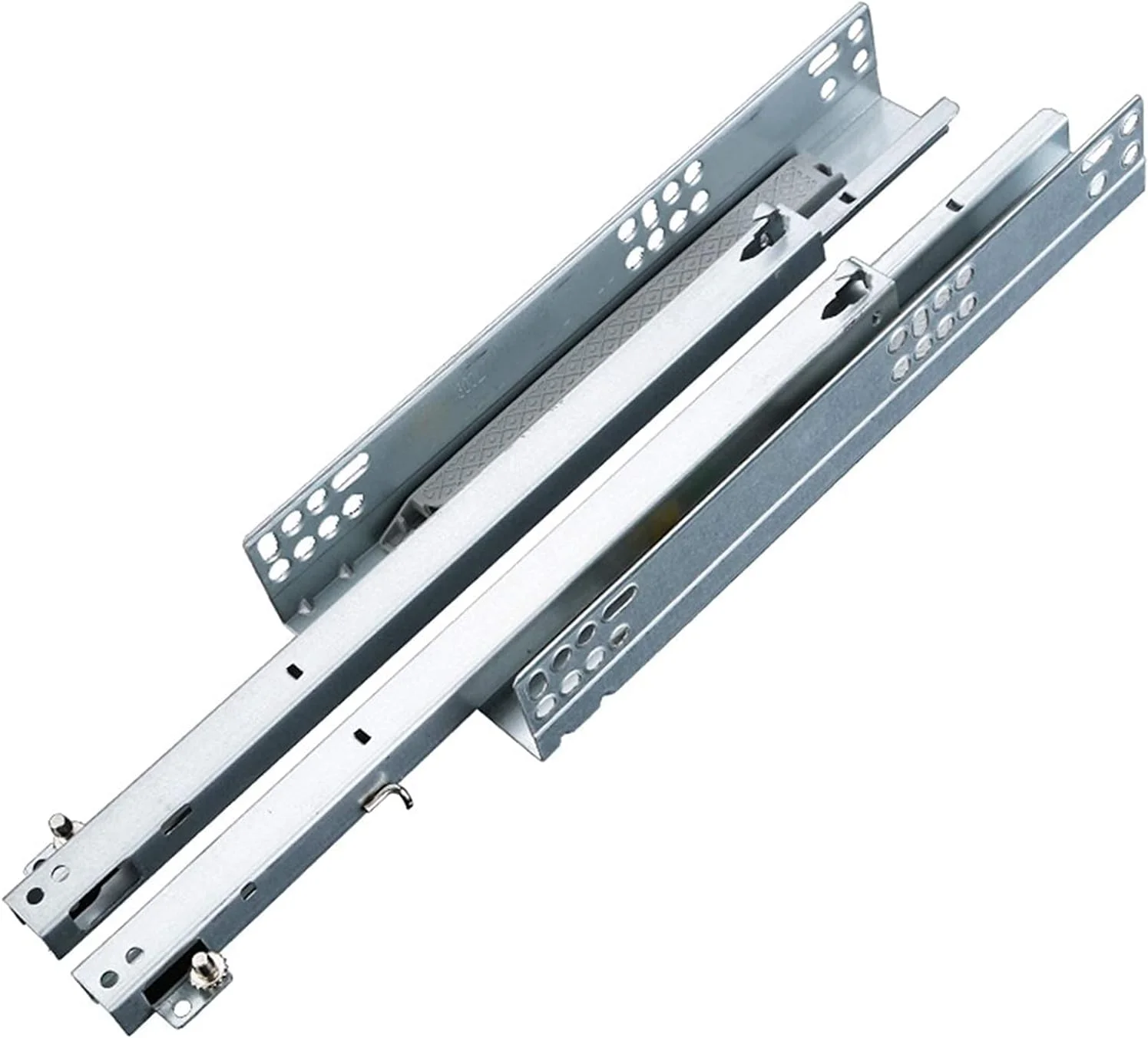 ریل کشو، ریل راهنمای کشویی مخفی پشتیبانی از پایین، دو ریل کشو بافر بی صدا خود مکش، برای پشتیبانی از صفحه کلید کشو (اندازه: 500mm/20in) ریل کشو، ریل راهنمای کشویی مخفی پشتیبانی از پایین، دو ریل کشو بافر بی صدا خود مکش، برای پشتیبانی از صفحه کلید کشو (اندازه: 500mm/20in)