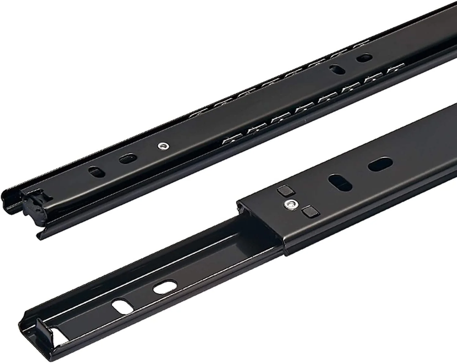 ریل کشو، ریل سه قسمتی، ریل های توپی بی صدای استیل ضد زنگ، ریل های بافر میرایی دو قسمتی با قابلیت باز شدن کامل، تحمل بار 45 کیلوگرم (اندازه: 250 میلی متر / 10 اینچ) ریل کشو، ریل سه قسمتی، ریل های توپی بی صدای استیل ضد زنگ، ریل های بافر میرایی دو قسمتی با قابلیت باز شدن کامل، تحمل بار 45 کیلوگرم (اندازه: 250 میلی متر / 10 اینچ)