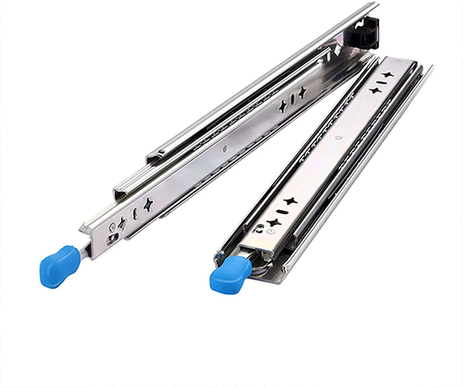 ریل کشو، ریل های صنعتی سنگین و تمام بازشو با قفل و بلبرینگ، ریل های ضخیم سه قسمتی با بستن نرم و بی صدا (سایز: 1300mm/52in) ریل کشو، ریل های صنعتی سنگین و تمام بازشو با قفل و بلبرینگ، ریل های ضخیم سه قسمتی با بستن نرم و بی صدا (سایز: 1300mm/52in)