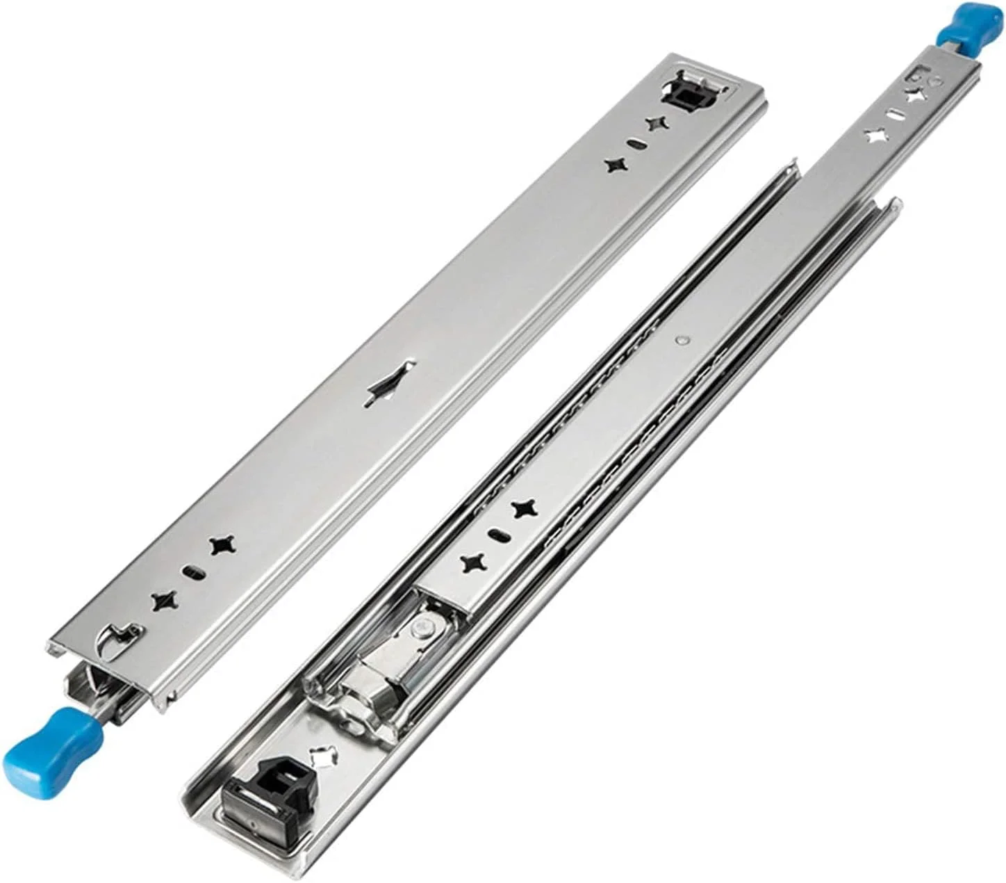 ریل کشویی کشو، ریل کشویی توپی فولادی سنگین سه بخشی، ریل کشویی کشو با قابلیت باز شدن کامل با ریل کشویی بلبرینگ قفل شونده، نصب جانبی (اندازه: 1150mm/46in) ریل کشویی کشو، ریل کشویی توپی فولادی سنگین سه بخشی، ریل کشویی کشو با قابلیت باز شدن کامل با ریل کشویی بلبرینگ قفل شونده، نصب جانبی (اندازه: 1150mm/46in)