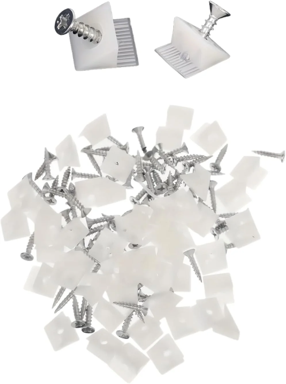 گوه های تعمیر کشو، براکت های نگهدارنده پلاستیکی L شکل با پیچ برای کشوهای افتاده (50 عدد) گوه های تعمیر کشو، براکت های نگهدارنده پلاستیکی L شکل با پیچ برای کشوهای افتاده (50 عدد)