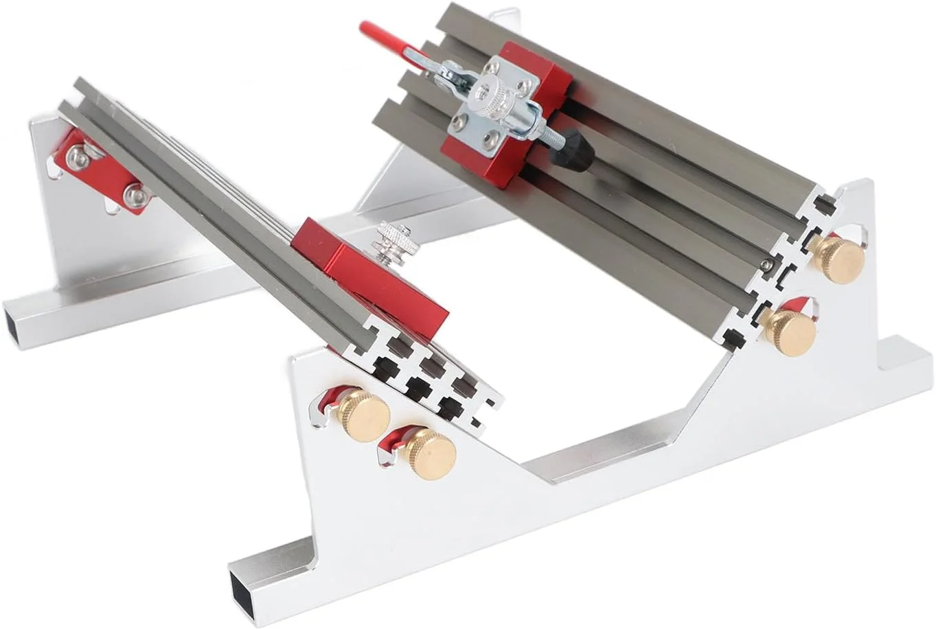 گیره کشو Domary، جنس آلیاژ آلومینیوم، موقعیت دهنده قابل تنظیم برای میز فرز، اره میزی، پردازش مبلمان