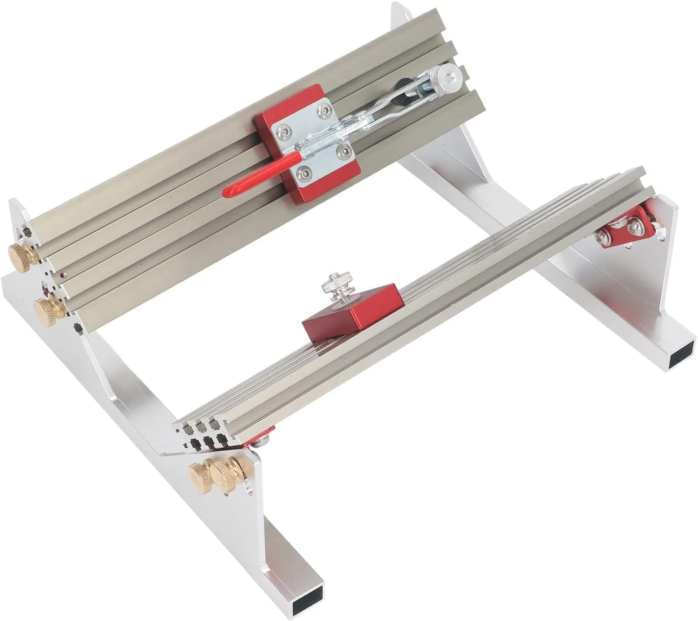 گیره کشو Domary، جنس آلیاژ آلومینیوم، موقعیت دهنده قابل تنظیم برای میز فرز، اره میزی، پردازش مبلمان