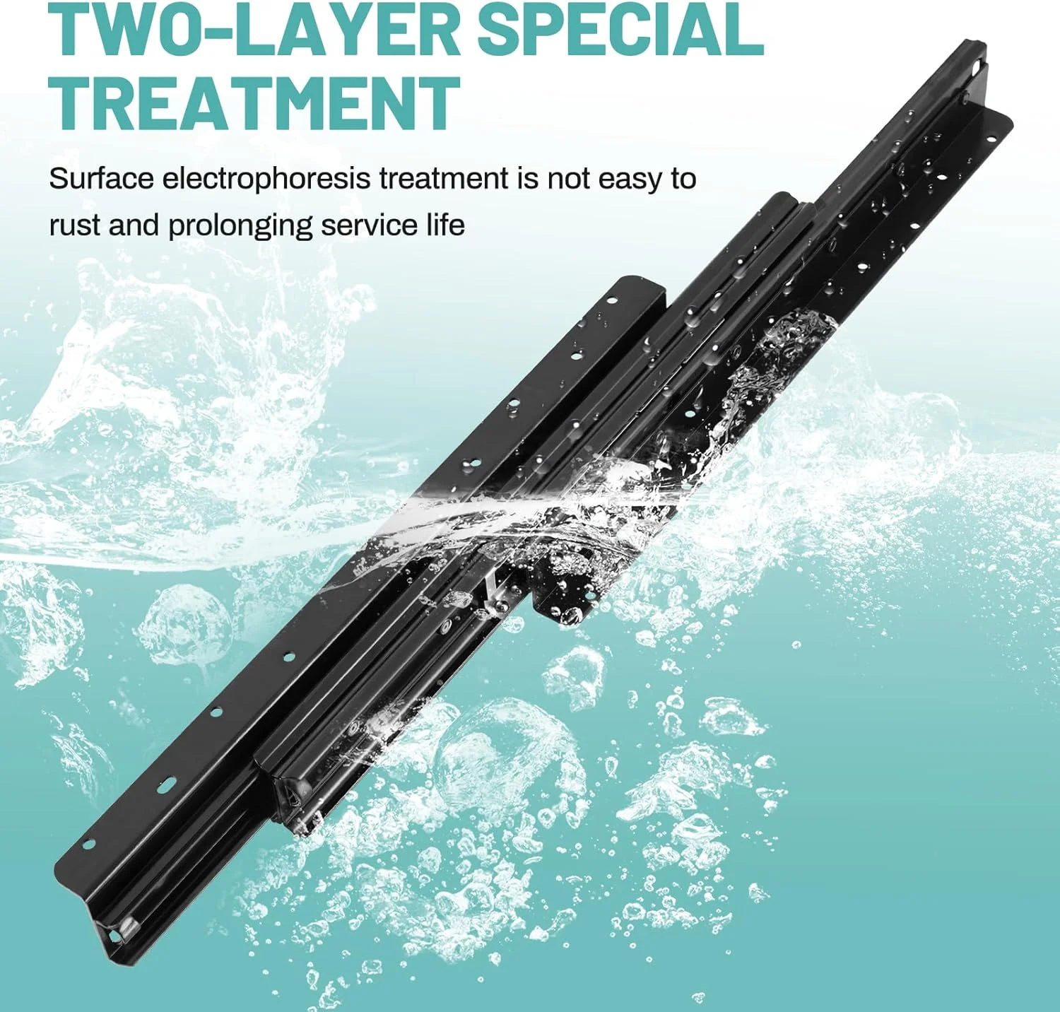 ریل کشویی سنگین YJINGRUI با نصب کف، 800 میلی متر - 1850 میلی متر، براکت کف ریل کشو، ریل های فلزی بلبرینگ، مناسب برای پله ها، کابینت های دیواری و کمد لباس، ظرفیت بار 120 کیلوگرم، 1 جفت ریل کشویی سنگین YJINGRUI با نصب کف، 800 میلی متر - 1850 میلی متر، براکت کف ریل کشو، ریل های فلزی بلبرینگ، مناسب برای پله ها، کابینت های دیواری و کمد لباس، ظرفیت بار 120 کیلوگرم، 1 جفت