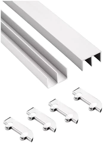 ریل های ویترین شیشه ای، ریل شیشه ای اکریلیک ضخیم شده 5 میلی متری درب کشویی ویترین دو مسیره، لوازم جانبی چرخ ریلی آلیاژ آلومینیوم (30 سانتی متر / 11.8 اینچ) ریل های ویترین شیشه ای، ریل شیشه ای اکریلیک ضخیم شده 5 میلی متری درب کشویی ویترین دو مسیره، لوازم جانبی چرخ ریلی آلیاژ آلومینیوم (30 سانتی متر / 11.8 اینچ)