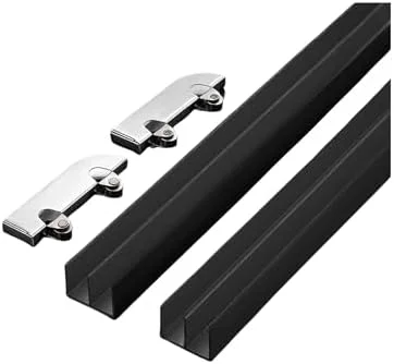 ریل های ویترین، مسیر درب کشویی شیشه ای آلومینیومی مشکی سنگین - کیت کانال دوگانه برای ویترین ها و نمایشگاه ها - حرکت روان و نصب آسان (60 سانتی متر / 23.6 اینچ) ریل های ویترین، مسیر درب کشویی شیشه ای آلومینیومی مشکی سنگین - کیت کانال دوگانه برای ویترین ها و نمایشگاه ها - حرکت روان و نصب آسان (60 سانتی متر / 23.6 اینچ)