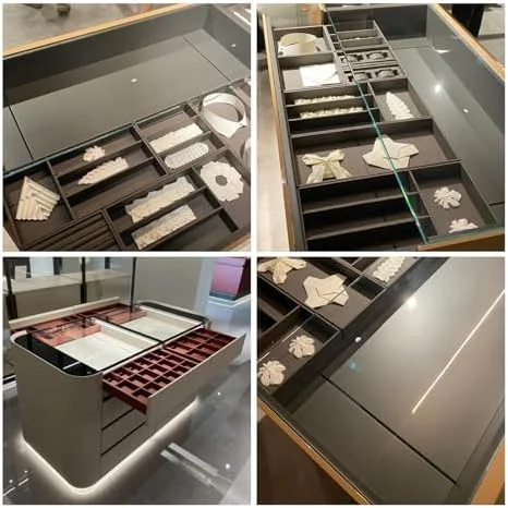 ریل کشویی کابینت ویترینی، ریل کشویی بلبرینگ دار نصب شده در کنار، 1 جفت ریل خطی تاشو کشویی مخفی کابینت ویترینی با نصب از پایین (407 میلی متر)