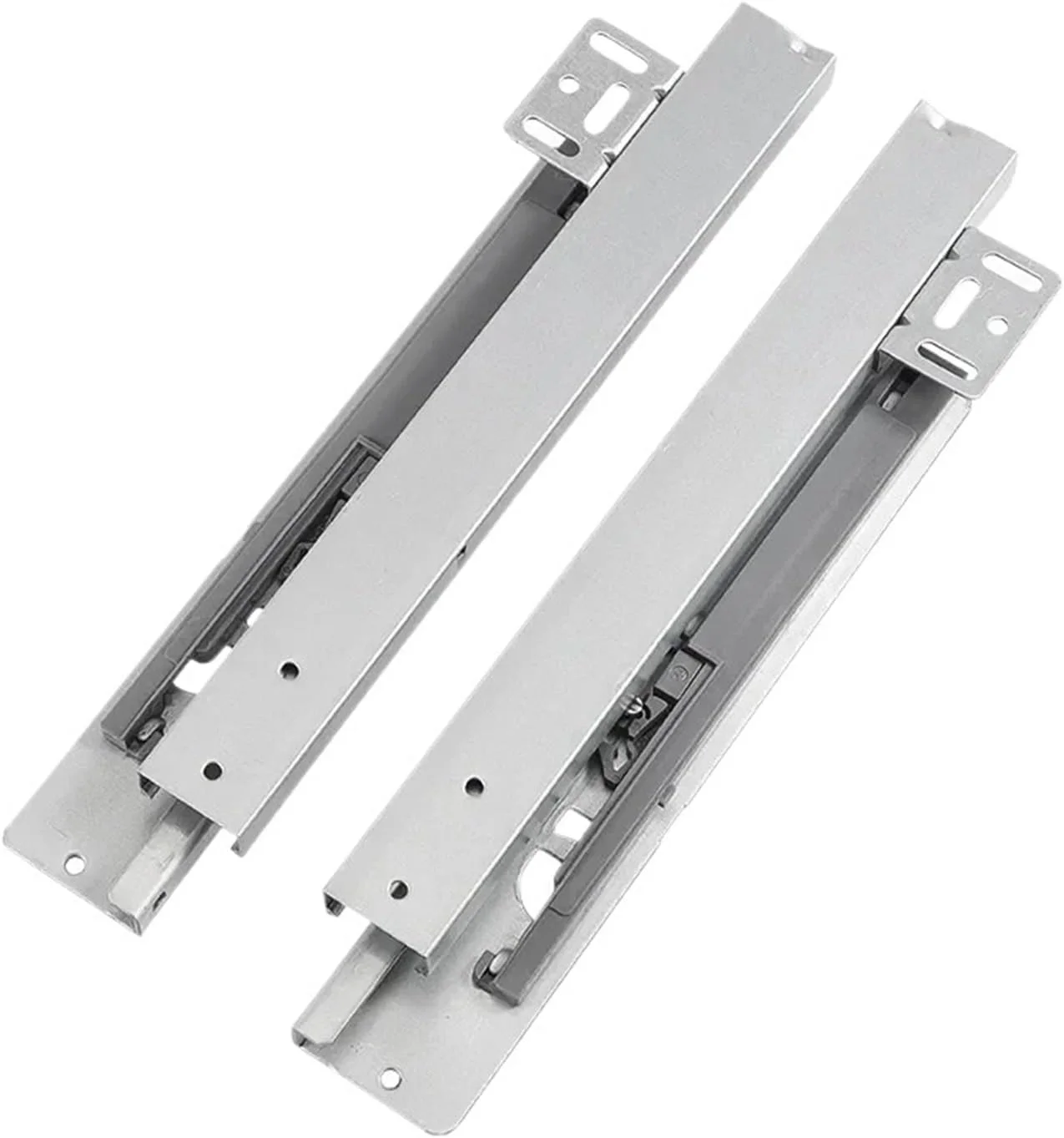 ریل کشویی ویترین، ریل درب شیشه ای دو کاناله 5 میلی متری سنگین - کیت آلومینیومی مشکی برای ویترین ها، قفسه های کتاب و کمد لباس با غلتک های روان (70 سانتی متر)