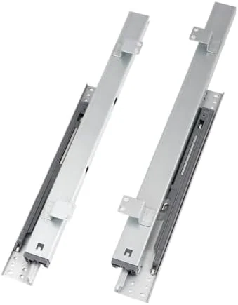 ریل کشویی ویترین، ریل بلبرینگ دو طرفه 1 جفت تاشو کشویی زیر نصب شده ریل خطی ویترین کشویی مخفی (557 میلی متر)