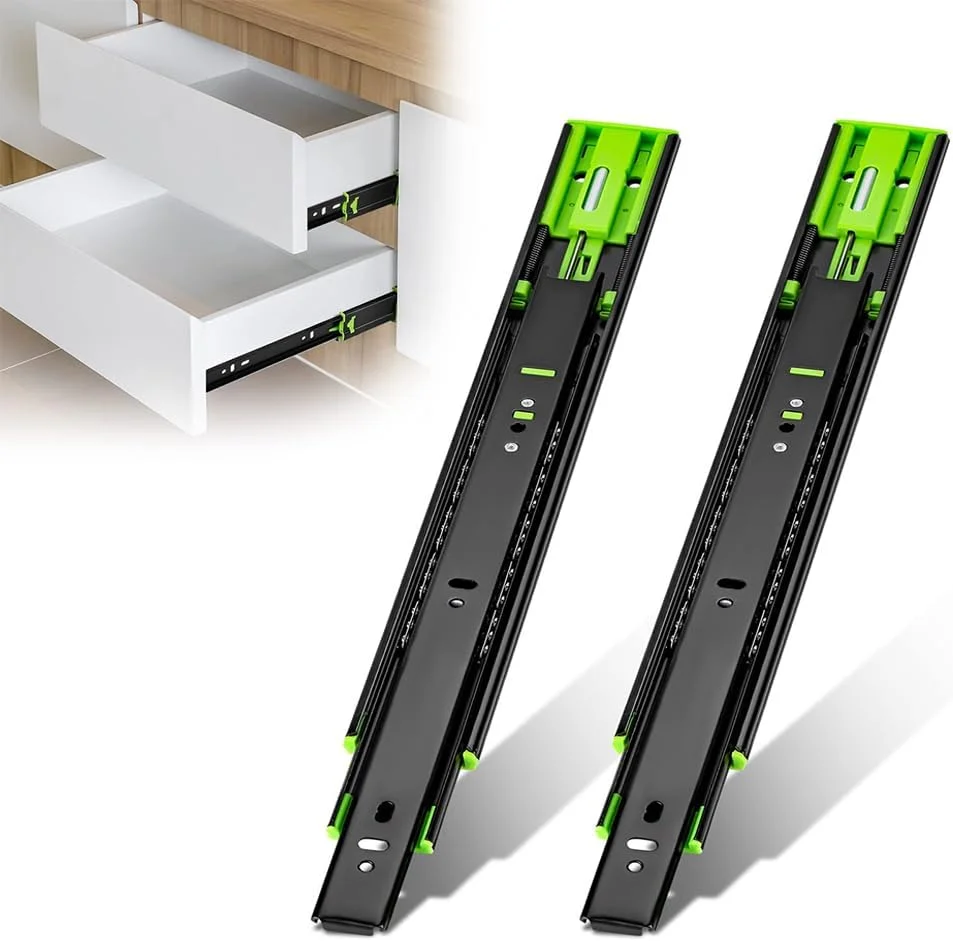 ریل کشو آرام بند دفسدار 2 عددی، ریل کشو با باز شدن کامل 3 لایه، ریل بلبرینگ استیل ضد زنگ ضخیم تر، مسیر ریل کابینت (30 سانتی متر) ریل کشو آرام بند دفسدار 2 عددی، ریل کشو با باز شدن کامل 3 لایه، ریل بلبرینگ استیل ضد زنگ ضخیم تر، مسیر ریل کابینت (30 سانتی متر)