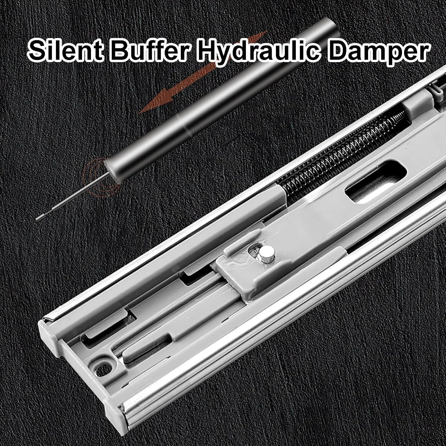 ریل کشویی نرم بسته شو Defsedar، طول 35 سانتی متر، ریل کشو، رانر کابینت با بلبرینگ استیل ضد زنگ، طراحی ضخیم تر 3 لایه برای حرکت روان