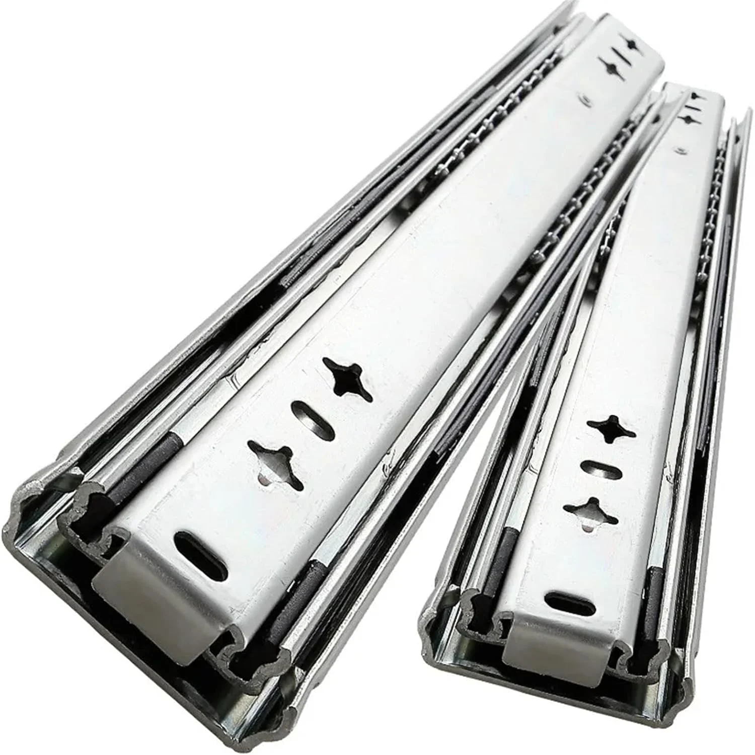 ریل سه تایی سنگین 53 میلی متری با میرایی، مناسب کشوهای RV با قابلیت تحمل بار و قفل خودکار، راهنمای صنعتی (نقره ای 50 سانتی متر - 20 اینچ) ریل سه تایی سنگین 53 میلی متری با میرایی، مناسب کشوهای RV با قابلیت تحمل بار و قفل خودکار، راهنمای صنعتی (نقره ای 50 سانتی متر - 20 اینچ)