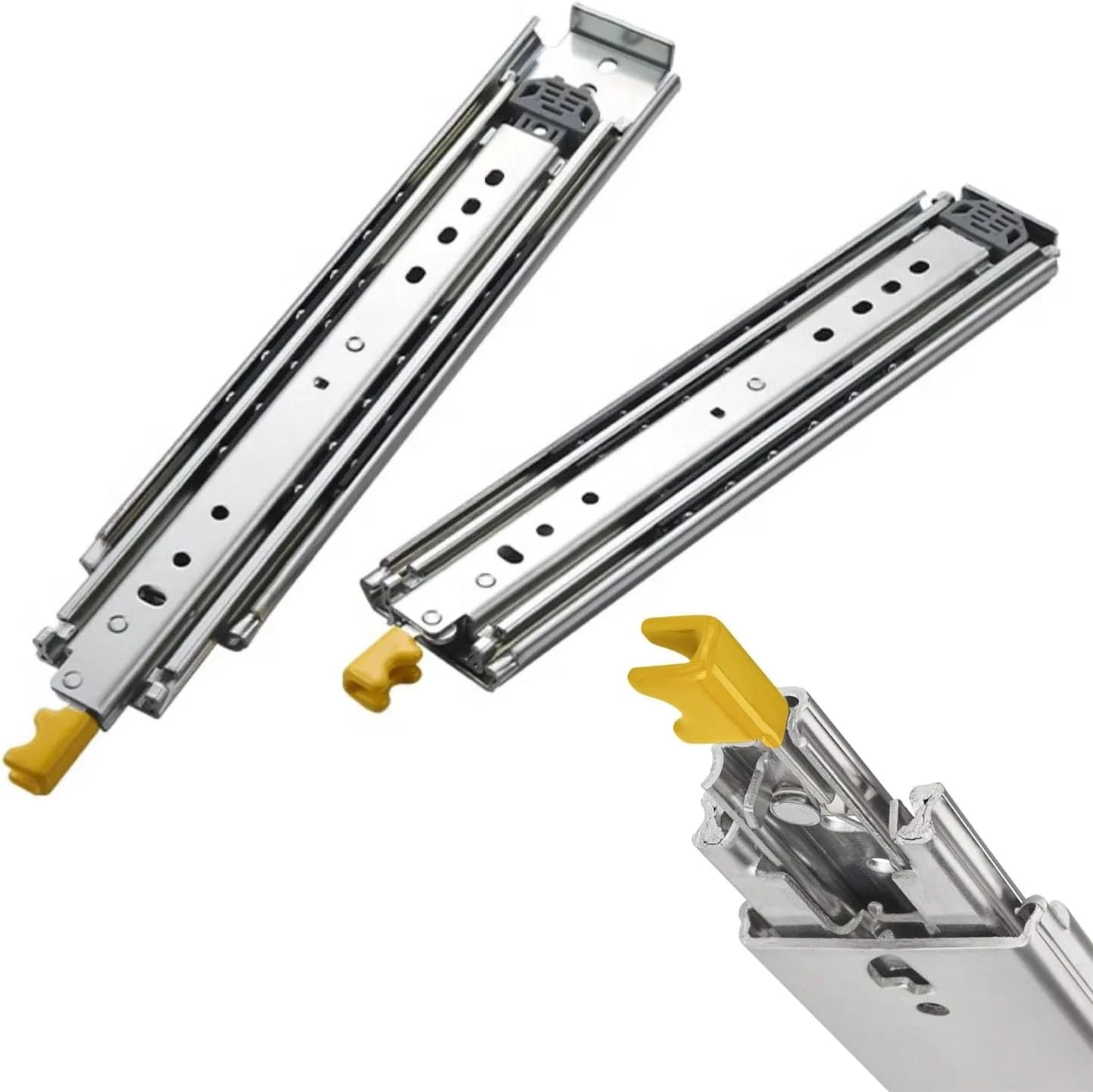 ریل کشویی صنعتی فولادی نورد سرد، ریل کشویی قفلدار بلبرینگ با نصب جانبی و باز شدن کامل، سایزهای 40، 44، 48، 52، 56، 60، 64، 68، 72، 76، 80 اینچ، ظرفیت 480 پوند، 1 جفت (68 اینچ (170 سانتیمتر)) ریل کشویی صنعتی فولادی نورد سرد، ریل کشویی قفلدار بلبرینگ با نصب جانبی و باز شدن کامل، سایزهای 40، 44، 48، 52، 56، 60، 64، 68، 72، 76، 80 اینچ، ظرفیت 480 پوند، 1 جفت (68 اینچ (170 سانتیمتر))