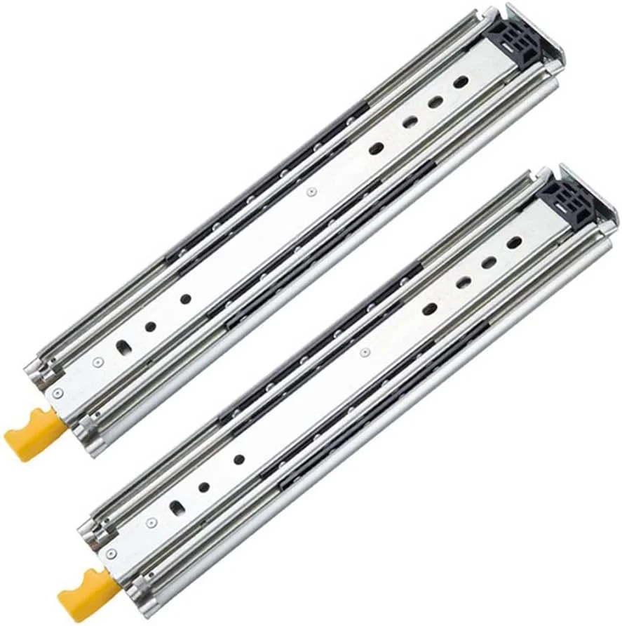 ریل کشو با ظرفیت 220 کیلوگرم بلبرینگ قفلدار، ریل و مسیرهای کشو فوقالعاده سنگین 3 قسمتی، 40 42 44 46 48 50 52 54 56 58 60 اینچ، 1 جفت) ریل کشو با ظرفیت 220 کیلوگرم بلبرینگ قفلدار، ریل و مسیرهای کشو فوقالعاده سنگین 3 قسمتی، 40 42 44 46 48 50 52 54 56 58 60 اینچ، 1 جفت)