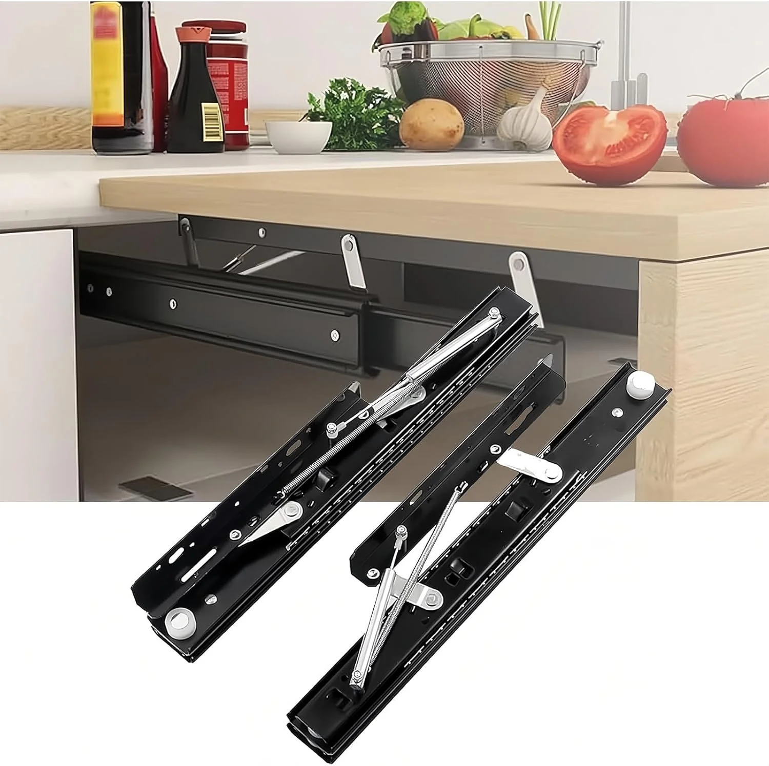 ریل کشویی مخفی آرام بند، ریل های جانبی سنگین برای عملکرد روان در میزهای غذاخوری و میز تحریر