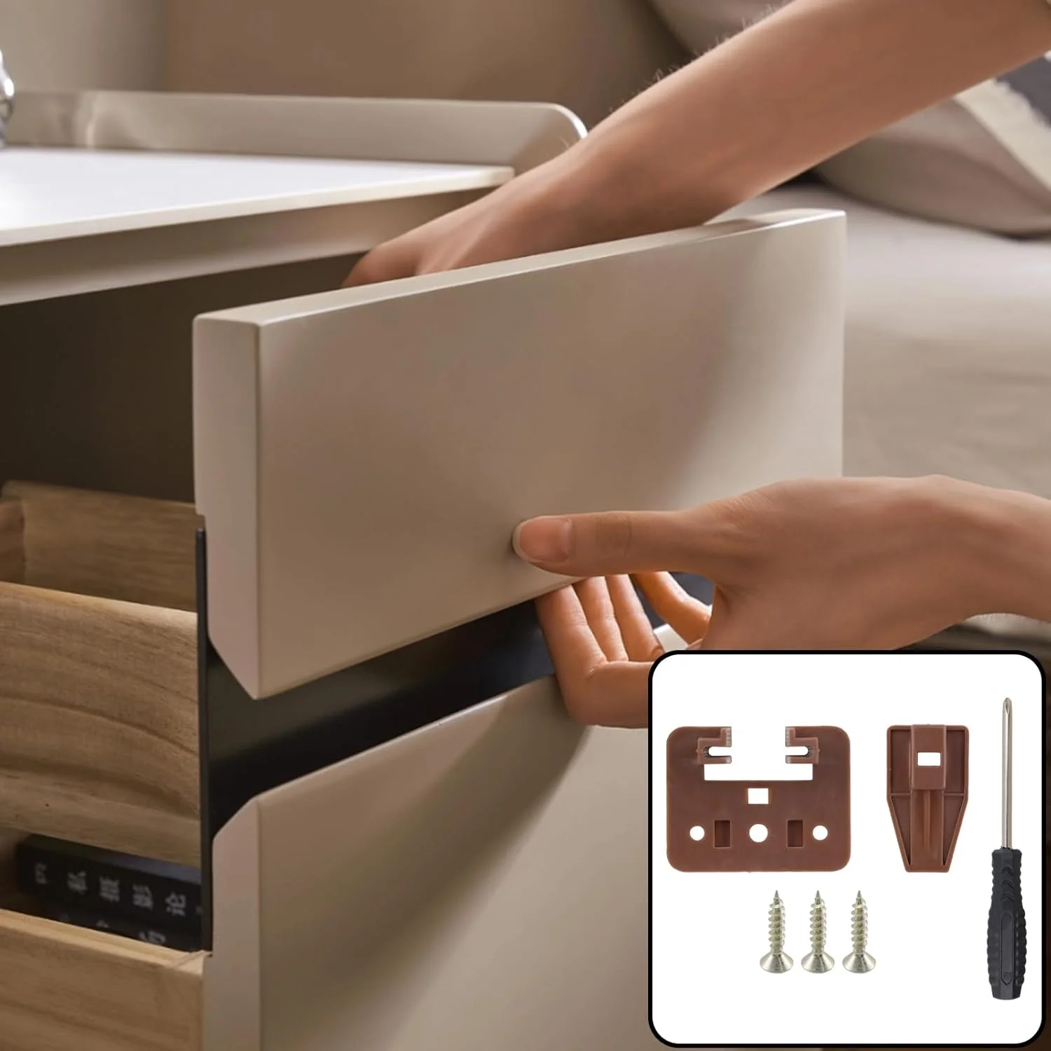 ریل و راهنمای کشو Chinflly، ریل های کشویی پلاستیکی جایگزین برای کشوهای نصب شده در مرکز کمد و میز کنار تخت، مجموعه های 10 تایی ریل و راهنمای کشو Chinflly، ریل های کشویی پلاستیکی جایگزین برای کشوهای نصب شده در مرکز کمد و میز کنار تخت، مجموعه های 10 تایی