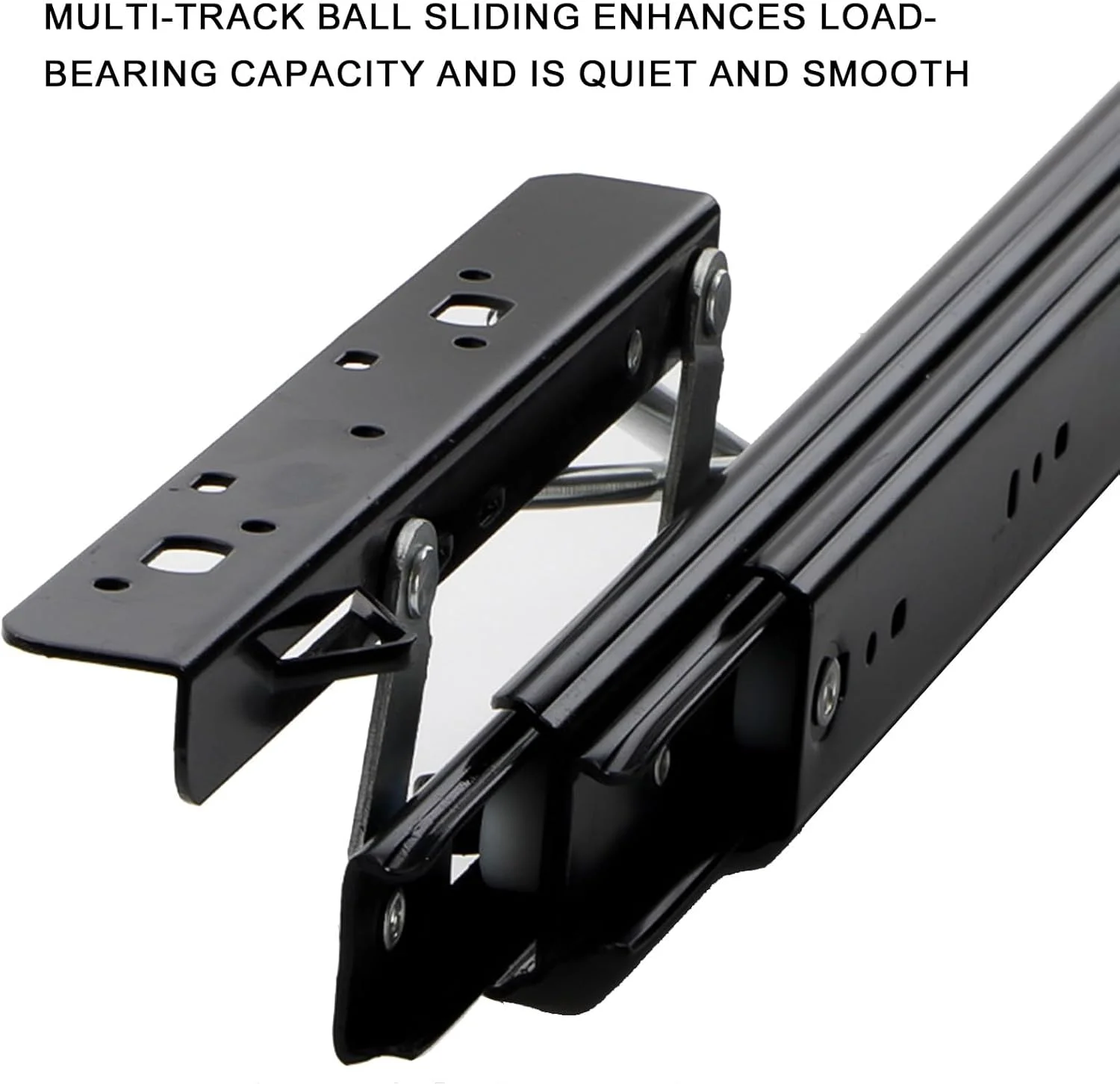 ریل کشویی مخفی تلسکوپی سنگین 42 سانتی متری، نصب جانبی، مشکی، فولاد نورد سرد، ایده آل برای میزهای بالابر، عملکرد روان، طراحی بادوام ریل کشویی مخفی تلسکوپی سنگین 42 سانتی متری، نصب جانبی، مشکی، فولاد نورد سرد، ایده آل برای میزهای بالابر، عملکرد روان، طراحی بادوام