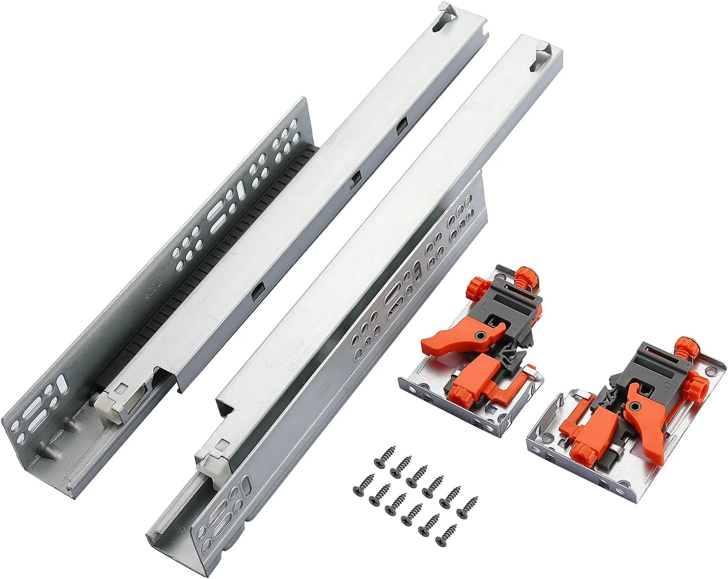 ریل کشو زیر صفحه ای 18 اینچی بستزی هاردور، یک جفت، با مکانیزم آرام بند، ظرفیت بارگیری 100 پوند، ریل های کشویی مخفی با قابلیت باز شدن کامل و قفل سه بعدی ریل کشو زیر صفحه ای 18 اینچی بستزی هاردور، یک جفت، با مکانیزم آرام بند، ظرفیت بارگیری 100 پوند، ریل های کشویی مخفی با قابلیت باز شدن کامل و قفل سه بعدی