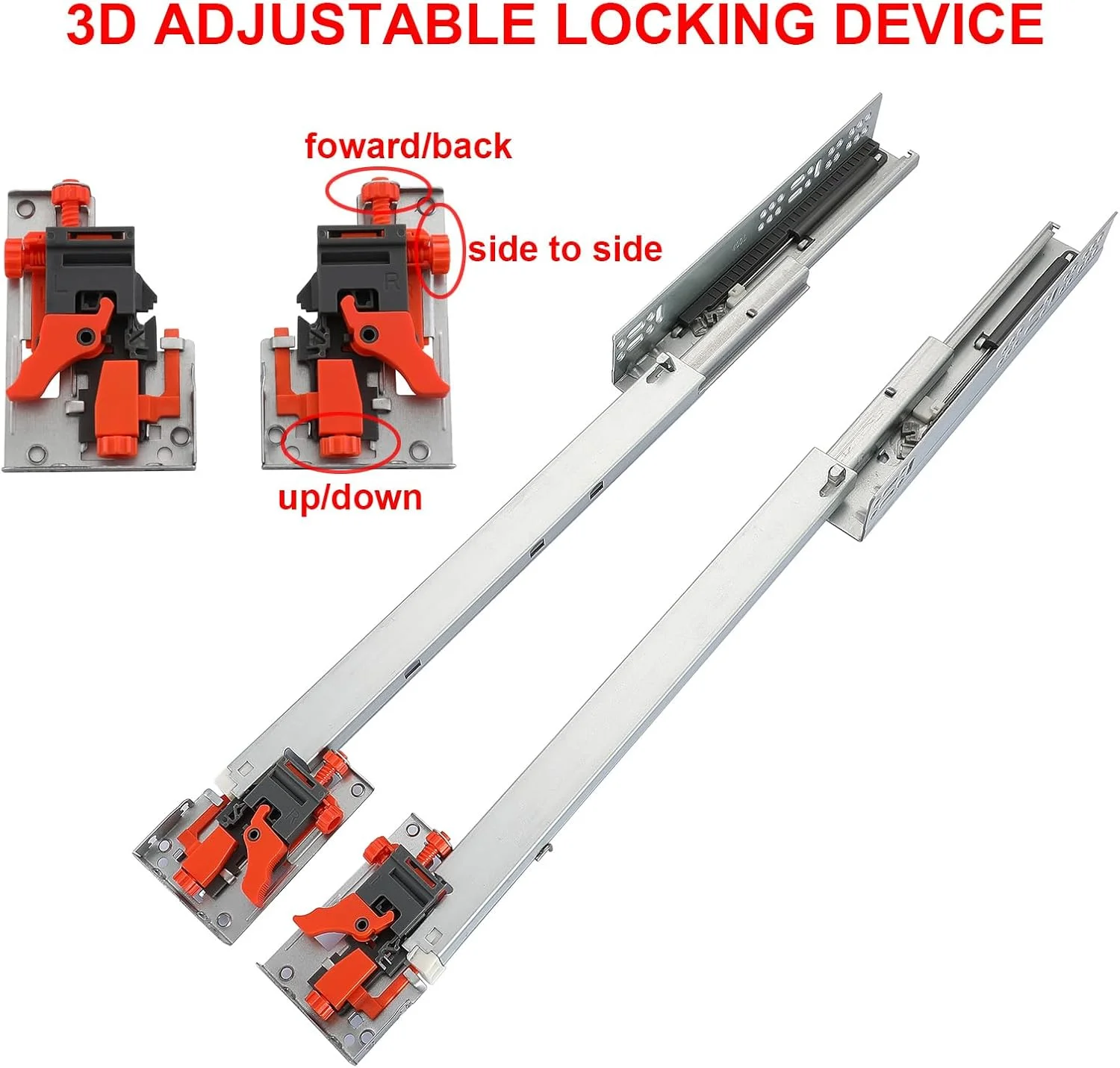 ریل کشو زیر صفحه ای 18 اینچی بستزی هاردور، یک جفت، با مکانیزم آرام بند، ظرفیت بارگیری 100 پوند، ریل های کشویی مخفی با قابلیت باز شدن کامل و قفل سه بعدی ریل کشو زیر صفحه ای 18 اینچی بستزی هاردور، یک جفت، با مکانیزم آرام بند، ظرفیت بارگیری 100 پوند، ریل های کشویی مخفی با قابلیت باز شدن کامل و قفل سه بعدی