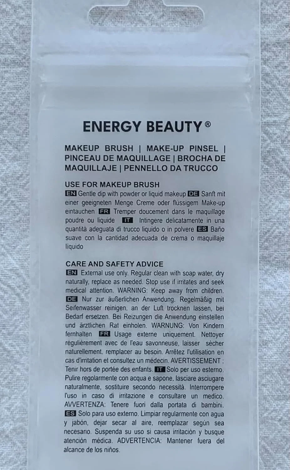 قلم مو رژگونه شیب دار ENERGY، قابل استفاده به عنوان قلم مو کرم پودر، ایده آل برای ترکیب رژگونه مایع، کرمی یا پودری - M212