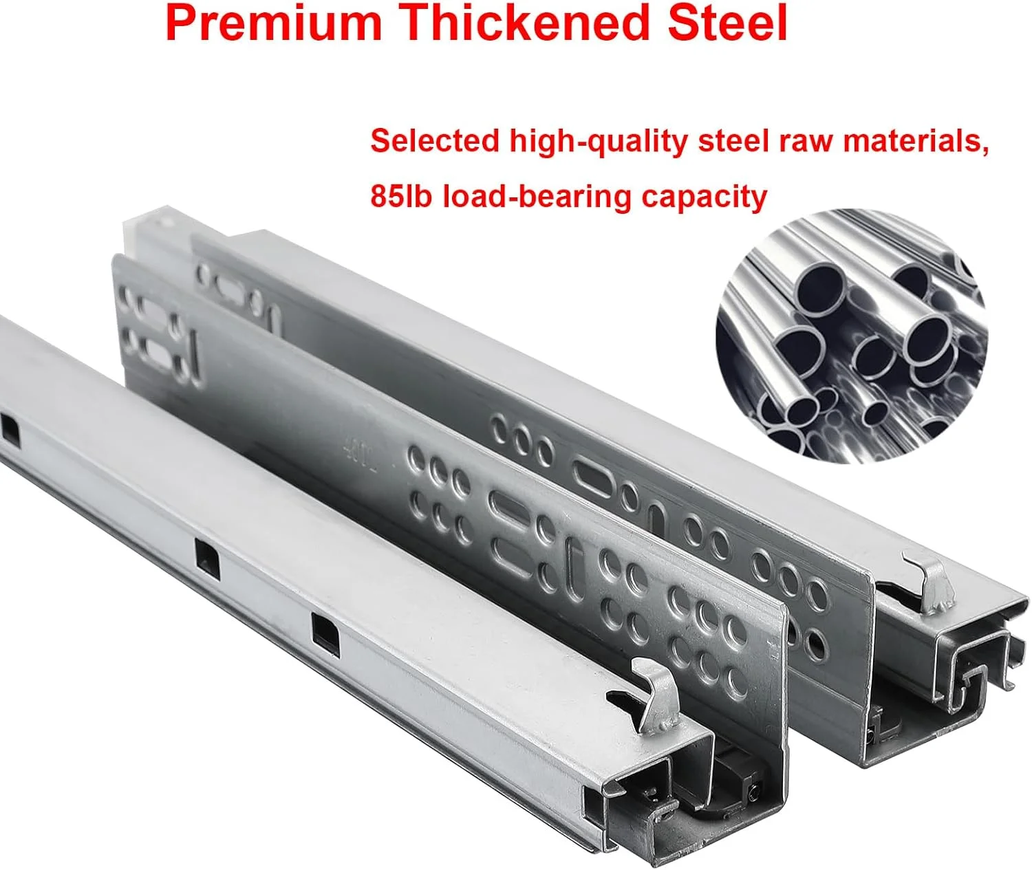 ریل کشو زیر صفحه ای 18 اینچی بستزی هاردور، یک جفت، با مکانیزم آرام بند، ظرفیت بارگیری 100 پوند، ریل های کشویی مخفی با قابلیت باز شدن کامل و قفل سه بعدی ریل کشو زیر صفحه ای 18 اینچی بستزی هاردور، یک جفت، با مکانیزم آرام بند، ظرفیت بارگیری 100 پوند، ریل های کشویی مخفی با قابلیت باز شدن کامل و قفل سه بعدی