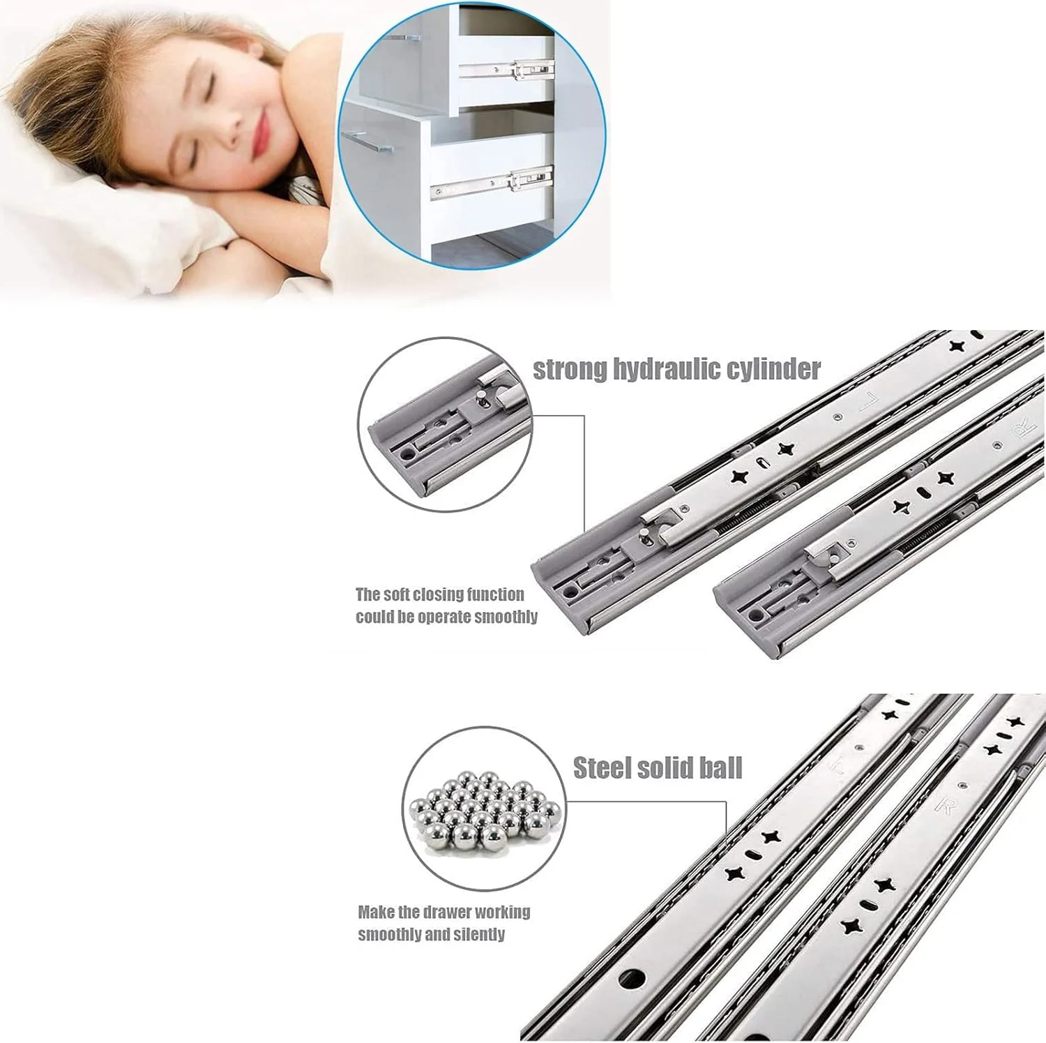 ریل کشو کابینت 30 تا 80 سانتی متری با مکانیزم آرام بند - ریل کشویی بلبرینگ سنگین - حرکت نرم و روان، بسته شدن آهسته، جداشدنی، ریل تلسکوپی فلزی ریل کشو کابینت 30 تا 80 سانتی متری با مکانیزم آرام بند - ریل کشویی بلبرینگ سنگین - حرکت نرم و روان، بسته شدن آهسته، جداشدنی، ریل تلسکوپی فلزی