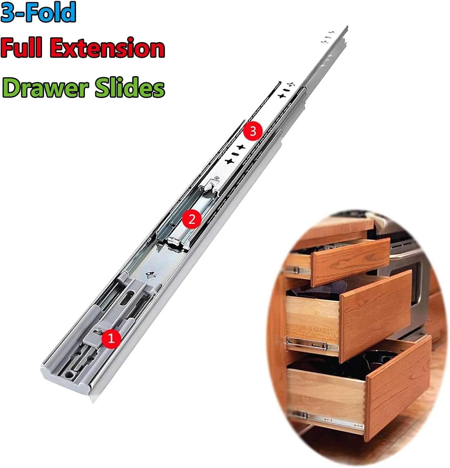 ریل کشو کابینت 30 تا 80 سانتی متری با مکانیزم آرام بند - ریل کشویی بلبرینگ سنگین - حرکت نرم و روان، بسته شدن آهسته، جداشدنی، ریل تلسکوپی فلزی ریل کشو کابینت 30 تا 80 سانتی متری با مکانیزم آرام بند - ریل کشویی بلبرینگ سنگین - حرکت نرم و روان، بسته شدن آهسته، جداشدنی، ریل تلسکوپی فلزی