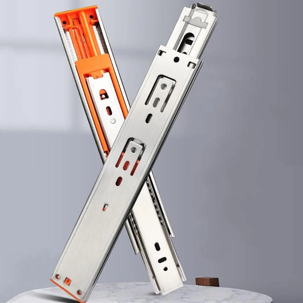 یک جفت ریل کشو با مکانیزم آرام بند، نصب جانبی، بلبرینگ دار، سه تکه، مناسب مبلمان، ریل های بی صدا برای کشو، مناسب کشوهای سنگین، کمد و آشپزخانه، ریل تلسکوپی، رنگی یک جفت ریل کشو با مکانیزم آرام بند، نصب جانبی، بلبرینگ دار، سه تکه، مناسب مبلمان، ریل های بی صدا برای کشو، مناسب کشوهای سنگین، کمد و آشپزخانه، ریل تلسکوپی، رنگی