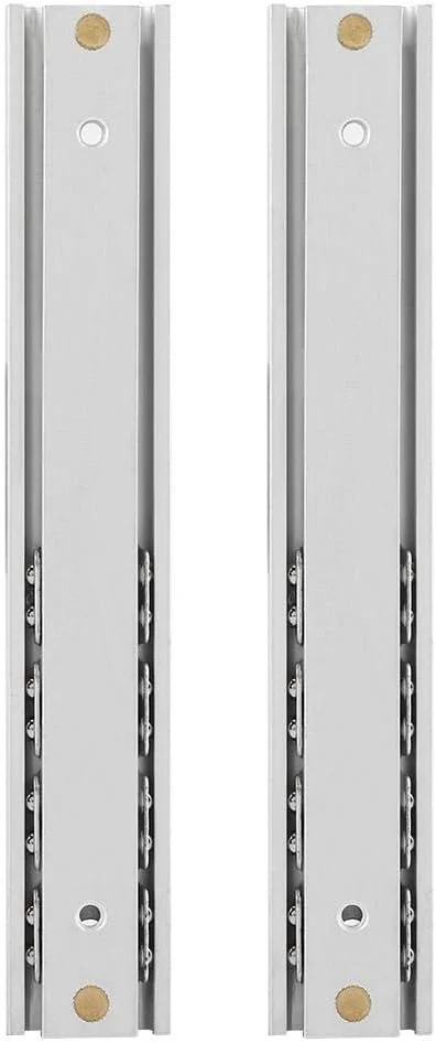 ست 2 عددی ریل کشو مینی، ریل کشو بلبرینگ دار با حرکت نرم، ریل لغزنده صاف و بادوام آلیاژ آلومینیوم، سخت افزار ریل کابینت کشو (100 میلی متر)