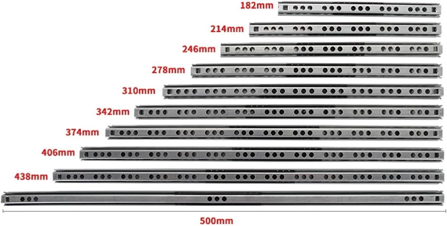 دو عدد ریل کشو بلبرینگی 8 تا 16 اینچ، ریل مبلمان، ریل بلبرینگی فولادی، ریل کشو کابینت و کمد (182mm8 اینچ) دو عدد ریل کشو بلبرینگی 8 تا 16 اینچ، ریل مبلمان، ریل بلبرینگی فولادی، ریل کشو کابینت و کمد (182mm8 اینچ)