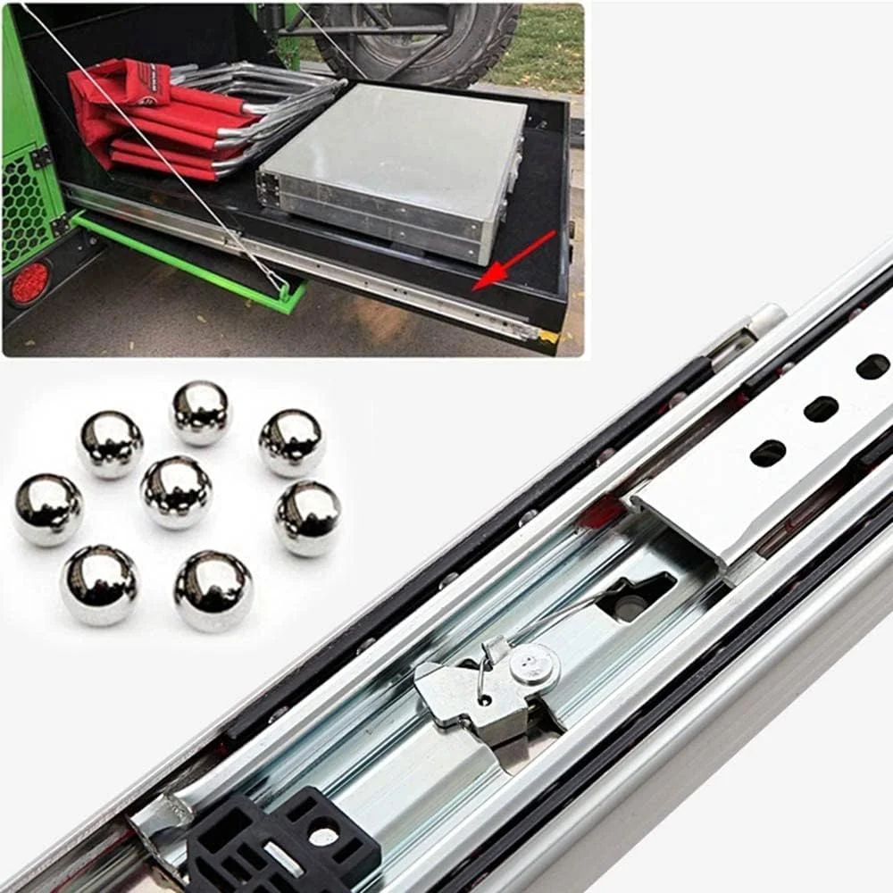 یک جفت ریل کشو فوق سنگین با قفل، بلبرینگ فلزی و ریل کشو با باز شدن کامل، ریل و لغزنده کشو 3 قسمتی با ظرفیت بار 220 کیلوگرم (170 سانتی متر) یک جفت ریل کشو فوق سنگین با قفل، بلبرینگ فلزی و ریل کشو با باز شدن کامل، ریل و لغزنده کشو 3 قسمتی با ظرفیت بار 220 کیلوگرم (170 سانتی متر)