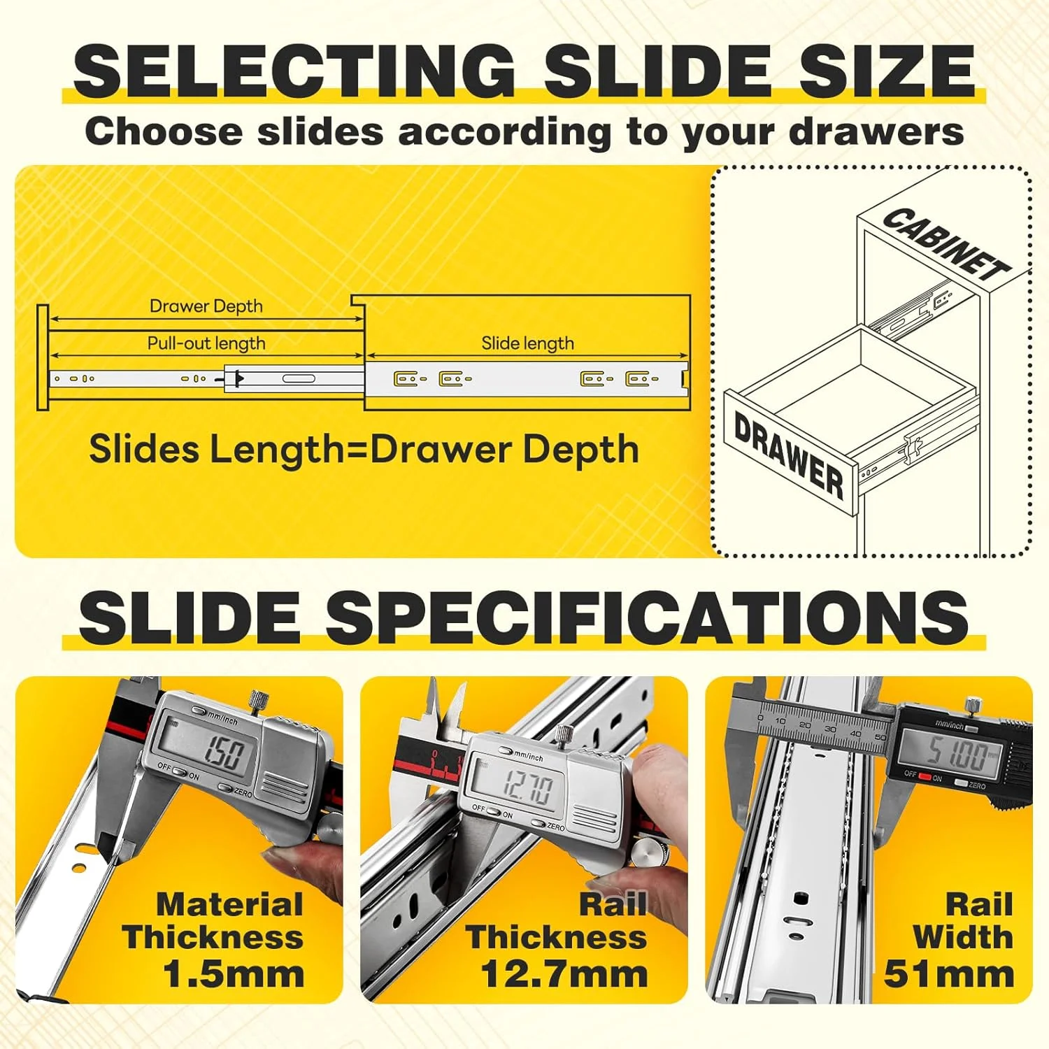 ریل کشو سنگین AOLISHENG، 12 اینچ، بلبرینگ دار، با قابلیت باز شدن کامل، 3 تکه، مناسب برای کابینت، ریل و مسیر کشو، نصب جانبی، ظرفیت بار 150 پوند، 1 جفت ریل کشو سنگین AOLISHENG، 12 اینچ، بلبرینگ دار، با قابلیت باز شدن کامل، 3 تکه، مناسب برای کابینت، ریل و مسیر کشو، نصب جانبی، ظرفیت بار 150 پوند، 1 جفت
