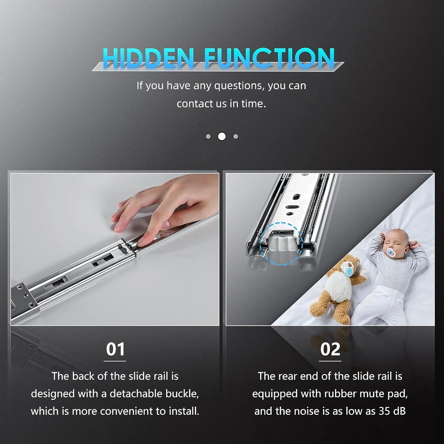 ریل کشو تلسکوپی آلیشنگ با بازشوندگی کامل، طول 30 سانتیمتر، بلبرینگ دار، سنگین وزن، ظرفیت تحمل وزن 45 کیلوگرم، یک جفت ریل کشو تلسکوپی آلیشنگ با بازشوندگی کامل، طول 30 سانتیمتر، بلبرینگ دار، سنگین وزن، ظرفیت تحمل وزن 45 کیلوگرم، یک جفت