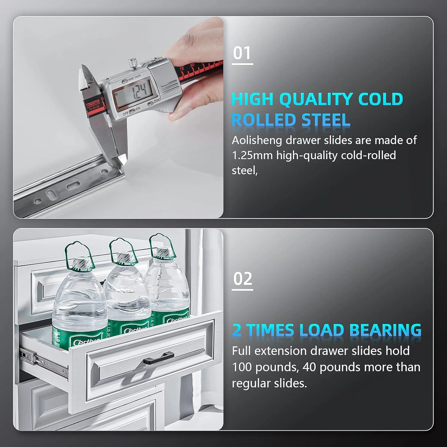 ریل کشو تلسکوپی آئولیشنگ با بازشوندگی کامل، طول 35 سانتیمتر، بلبرینگ دار، مناسب برای مصارف سنگین، ظرفیت تحمل وزن 45 کیلوگرم، یک جفت ریل کشو تلسکوپی آئولیشنگ با بازشوندگی کامل، طول 35 سانتیمتر، بلبرینگ دار، مناسب برای مصارف سنگین، ظرفیت تحمل وزن 45 کیلوگرم، یک جفت