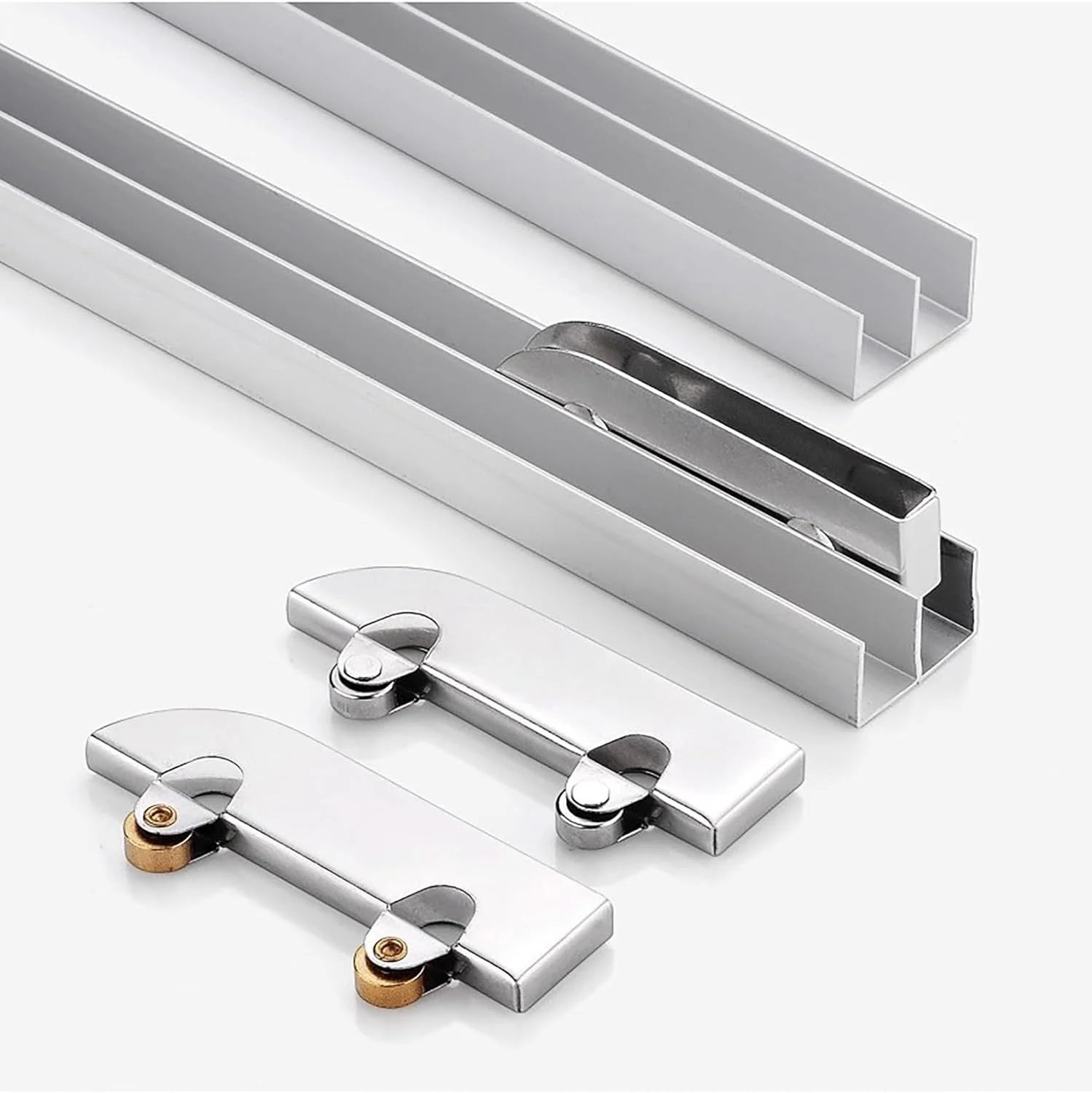 لوازم جانبی چرخ ریلی آلیاژ آلومینیوم، درب کشویی شیشه ای ضخیم 5 میلی متری، ریل دوبل کابینت ویترینی، مناسب برای کابینت های ویترینی، کمد لباس (90x2x1.4x1cm) لوازم جانبی چرخ ریلی آلیاژ آلومینیوم، درب کشویی شیشه ای ضخیم 5 میلی متری، ریل دوبل کابینت ویترینی، مناسب برای کابینت های ویترینی، کمد لباس (90x2x1.4x1cm)