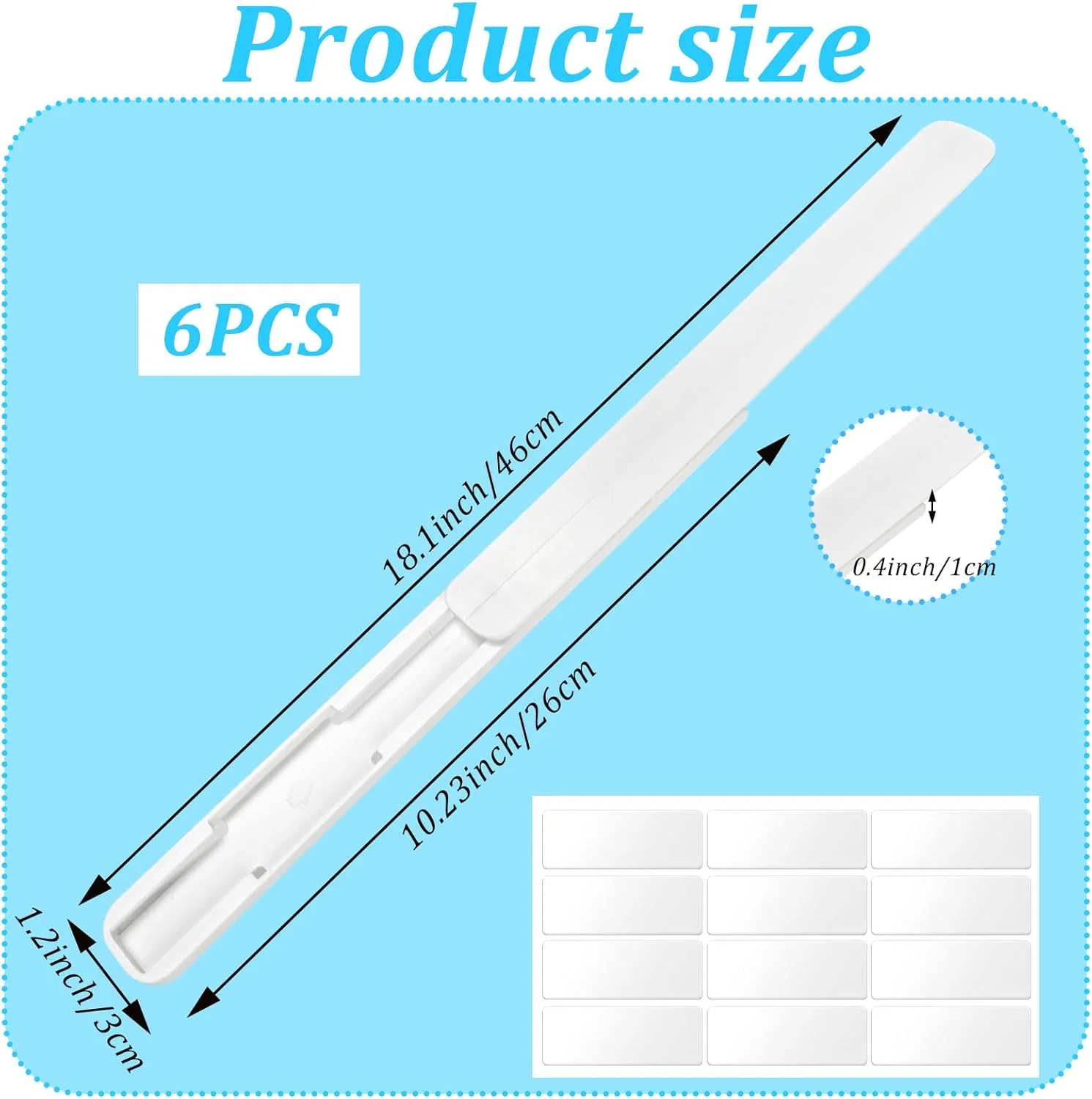 6 عدد لغزنده چسبی برای کابینت، لوازم جانبی سازمان دهنده کشویی، ریل کشویی برای سبدها، سطل ها، کابینت، قفسه ها، سبد، ریل کشویی اداری، سازمان دهنده کشو DIY 6 عدد لغزنده چسبی برای کابینت، لوازم جانبی سازمان دهنده کشویی، ریل کشویی برای سبدها، سطل ها، کابینت، قفسه ها، سبد، ریل کشویی اداری، سازمان دهنده کشو DIY