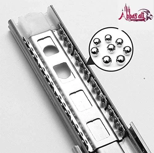 ریل کشویی بلبرینگ فولادی با مکانیزم آرام بند عباسعلی (40 سانتی متر) ریل کشویی بلبرینگ فولادی با مکانیزم آرام بند عباسعلی (40 سانتی متر)