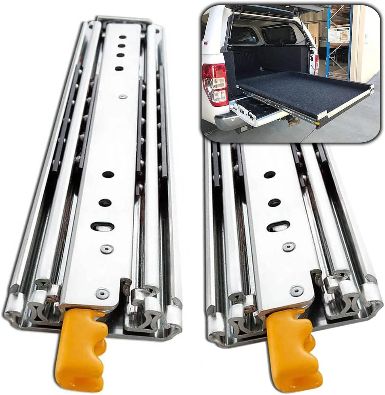 یک جفت ریل کشویی سنگین 100 تا 200 سانتیمتر، ریل کشویی بلبرینگ با قابلیت باز شدن کامل و قفلدار، ظرفیت بار 200 کیلوگرم، حرکت روان، صدای کم، ریل تلسکوپی، نصب جانبی (1250 میلیمتر (50 اینچ)) یک جفت ریل کشویی سنگین 100 تا 200 سانتیمتر، ریل کشویی بلبرینگ با قابلیت باز شدن کامل و قفلدار، ظرفیت بار 200 کیلوگرم، حرکت روان، صدای کم، ریل تلسکوپی، نصب جانبی (1250 میلیمتر (50 اینچ))