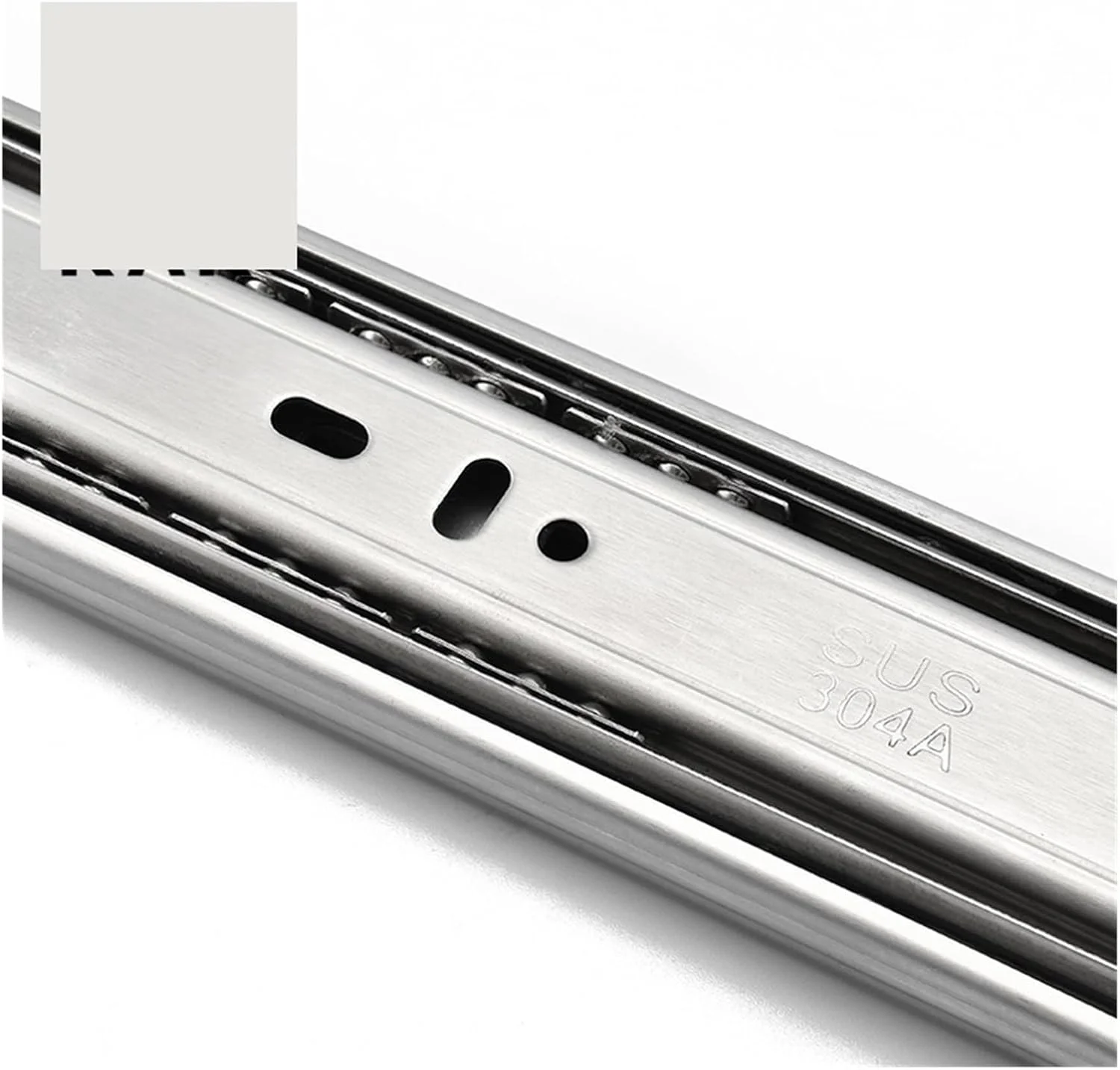 ریل کشو استیل ضد زنگ 10 تا 22 اینچ، ریل کشویی با مکانیزم آرام بند، سه تکه، سخت افزار مبلمان، مدل معمولی 12 اینچ 30 سانتی متر (معمولی 16 اینچ 40 سانتی متر)