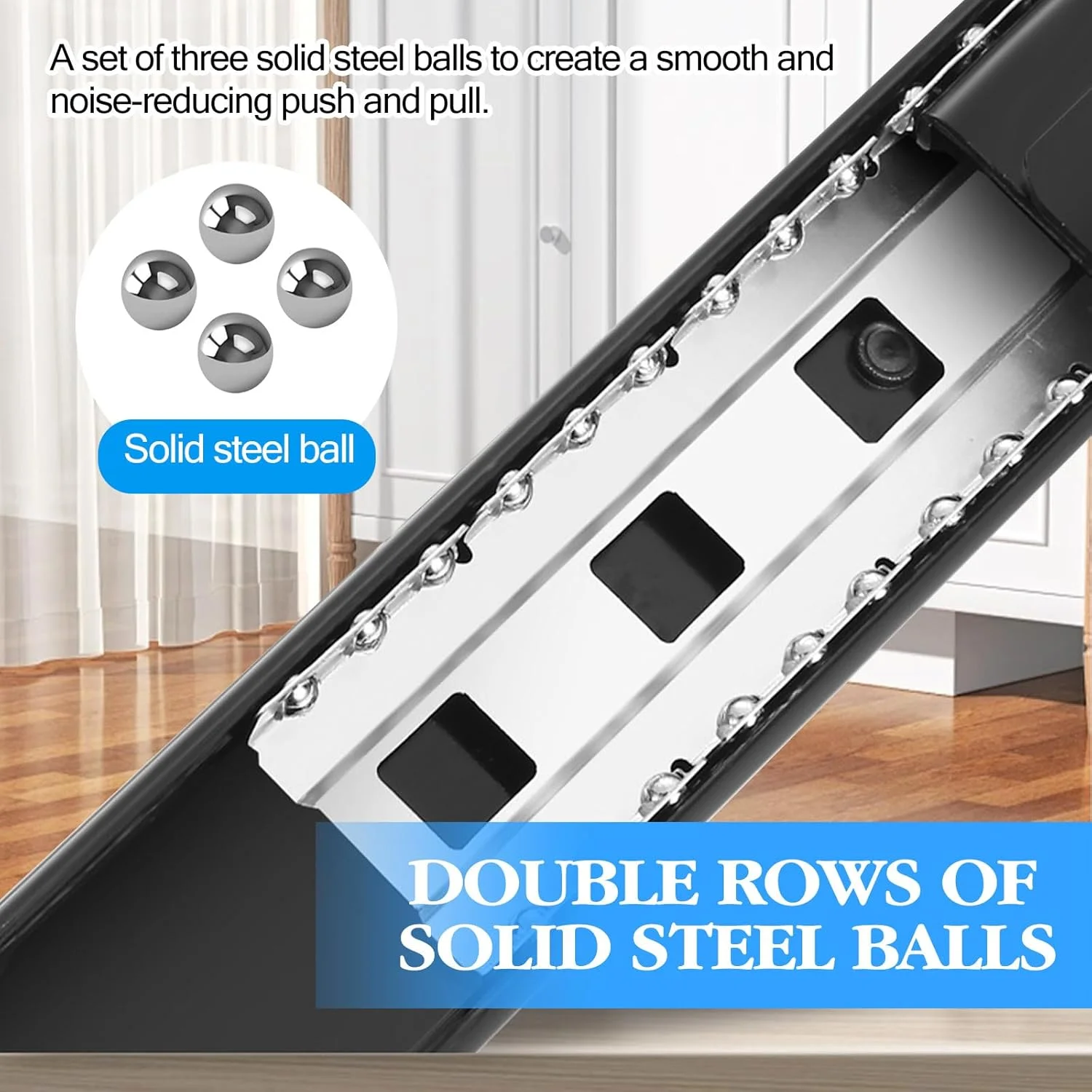 ریل کشو سنگین زیر نصب 400–1450 میلیمتر، ریل کشو زیرکار با تحمل بار 120 کیلوگرم، ریل بلبرینگ مخفی بازشو کامل، برای زیر پله، کابینت، مشکی، 1 جفت (600-1450 میلیمتر) ریل کشو سنگین زیر نصب 400–1450 میلیمتر، ریل کشو زیرکار با تحمل بار 120 کیلوگرم، ریل بلبرینگ مخفی بازشو کامل، برای زیر پله، کابینت، مشکی، 1 جفت (600-1450 میلیمتر)