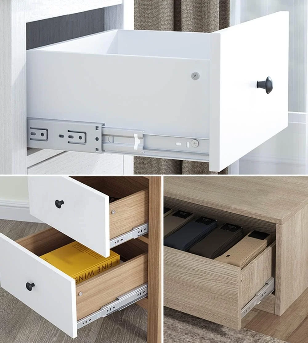 ریل کشو سه قسمتی با مکانیزم آرام بند، ریل های بلبرینگی کابینت با باز شدن کامل، حرکت روان و صدای کم، تحمل وزن 45 کیلوگرم (یک جفت)، رنگی ریل کشو سه قسمتی با مکانیزم آرام بند، ریل های بلبرینگی کابینت با باز شدن کامل، حرکت روان و صدای کم، تحمل وزن 45 کیلوگرم (یک جفت)، رنگی